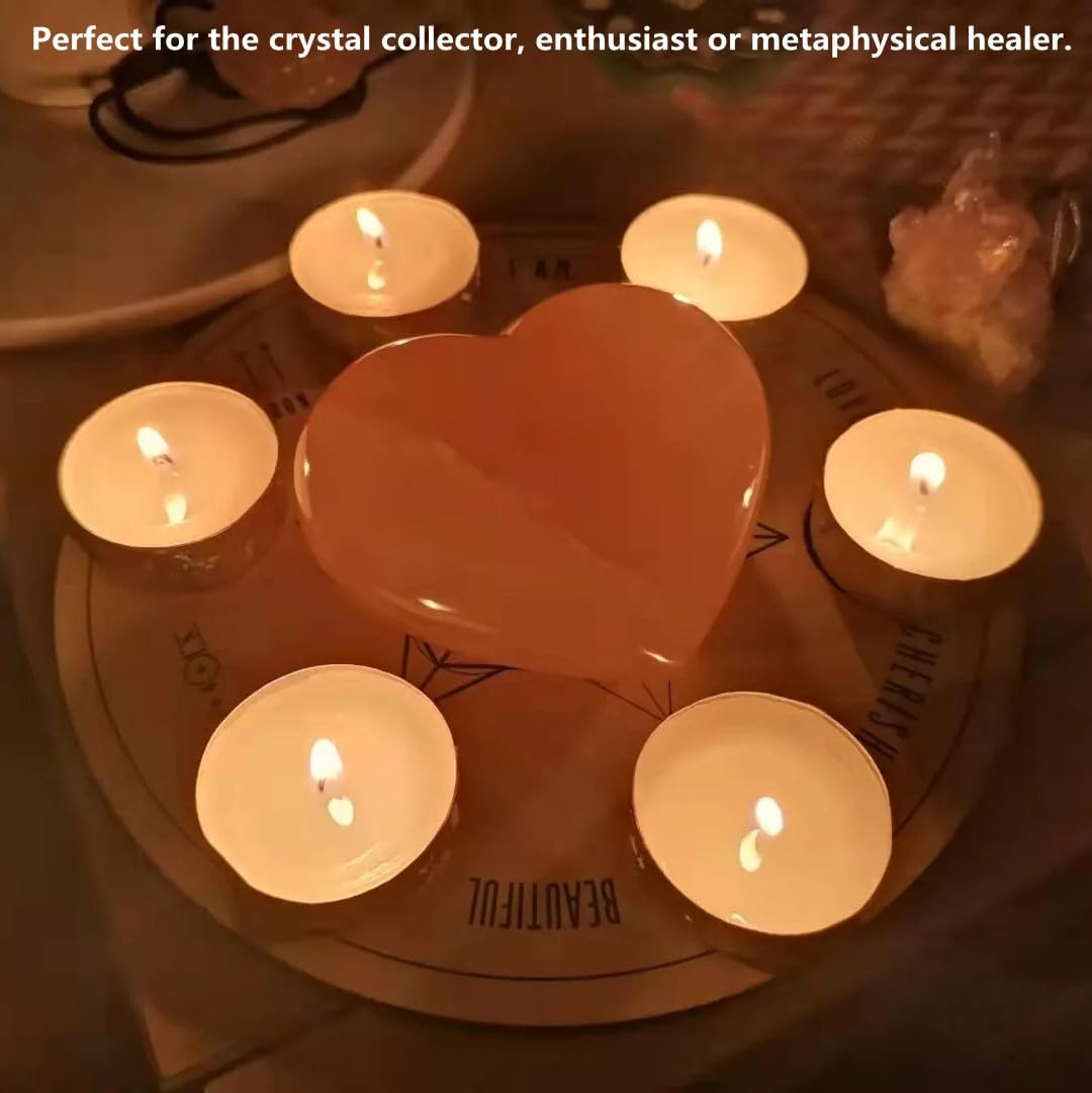 Rose Quartz Crystals Large Heart Stone Healing Crystals Gifts for Women Natural Reiki Gemstone Polished Heart Shaped Rocks Meditation(5-6 Cm) image number 6