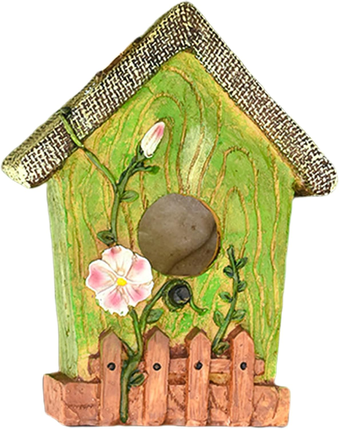 Bird Houses for Outside,Resin Garden Bird House | Colorful Nesting Box, Decorative Pet Cottage, Garden Decoration, Tree Mount Ornaments for Porch