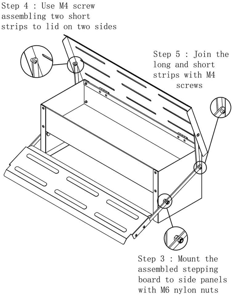 Leona Co 8.2L Galvanized Automatic Chicken Food Feeder Auto Treadle Self Opening Feed image number 2