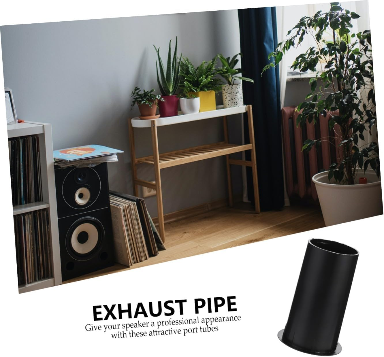 HOMSFOU 5Pcs Replacement Plastic Subwoofer Port Tube Bass Reflex Speaker Accessory for Home Audio System, Bass Sound Speaker Vent Tube Compatible Woofer Boxes