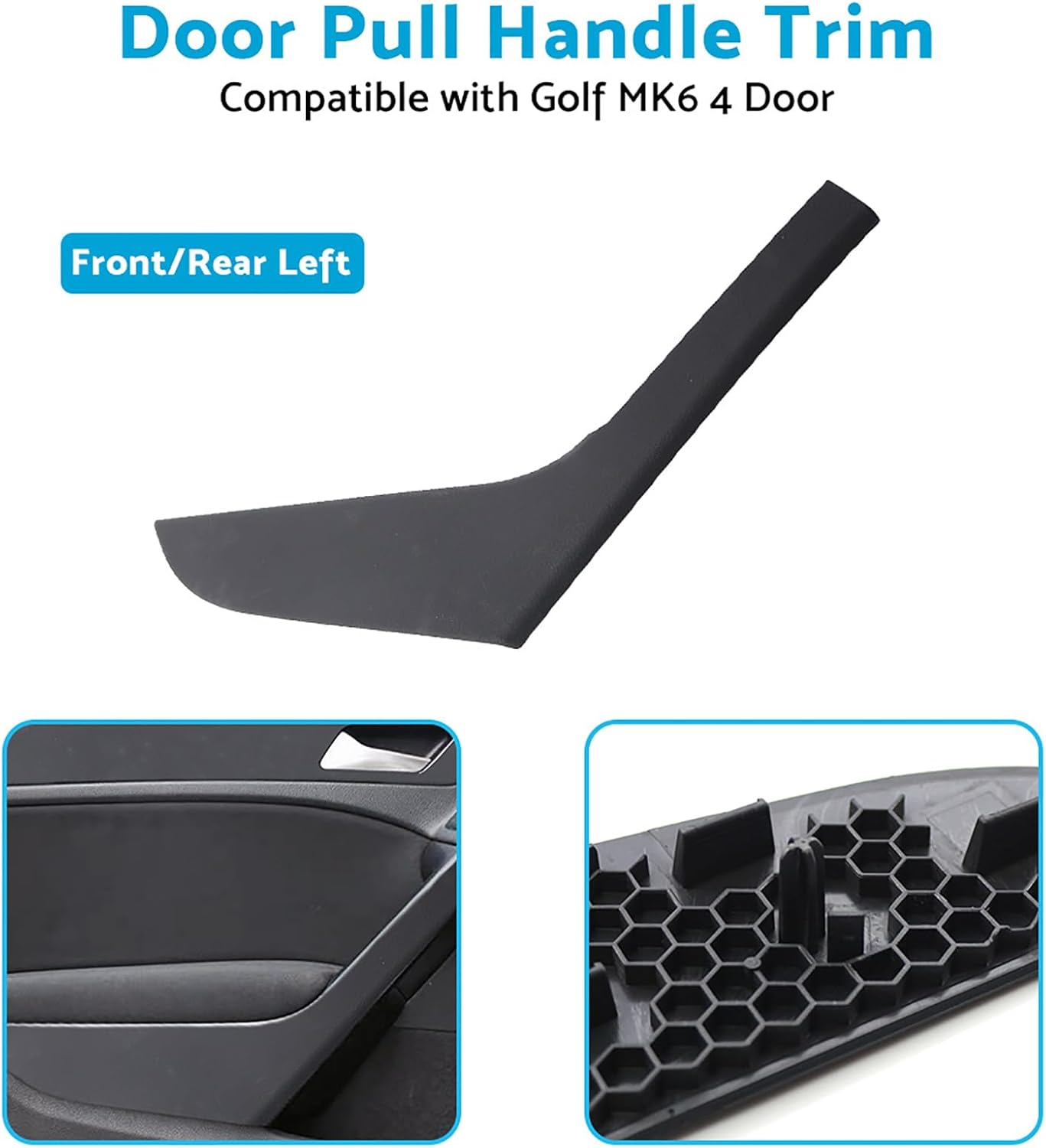 MAX COOL Car Interior Inner Door Handles Pull Trim Compatible with Volkswagen Golf MK6 2009-2013, Front Left Side image number 6