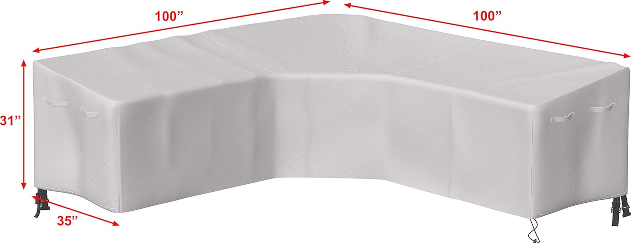 Simplehouseware Patio V-Shaped Sectional Sofa Set Cover image number 4