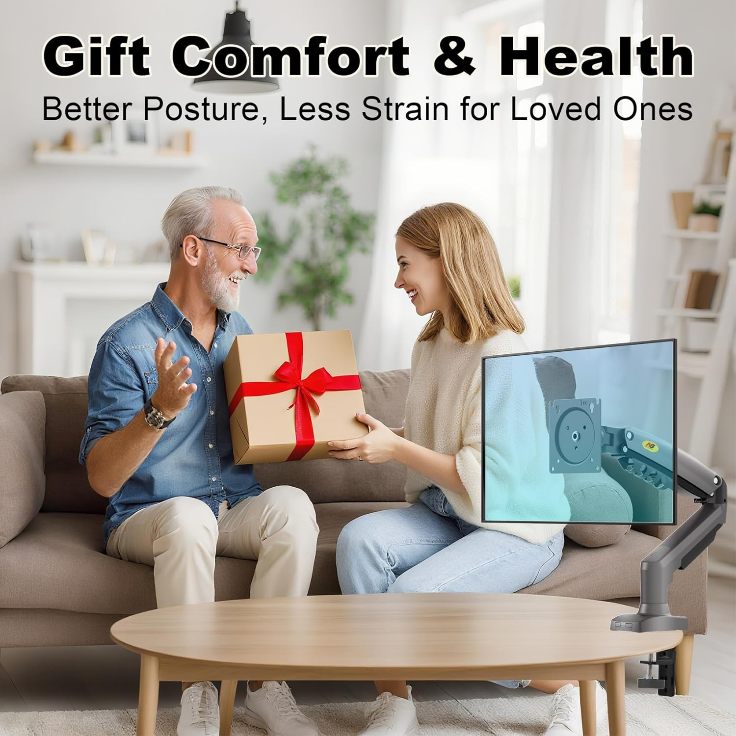 NB North Bayou Monitor Arm Desk Mount Full Motion Swivel Monitor Stand Gas Spring for 17''- 32'' Computer Monitor Max 9Kg 20LB-F80 (Gunmetal Grey) image number 5