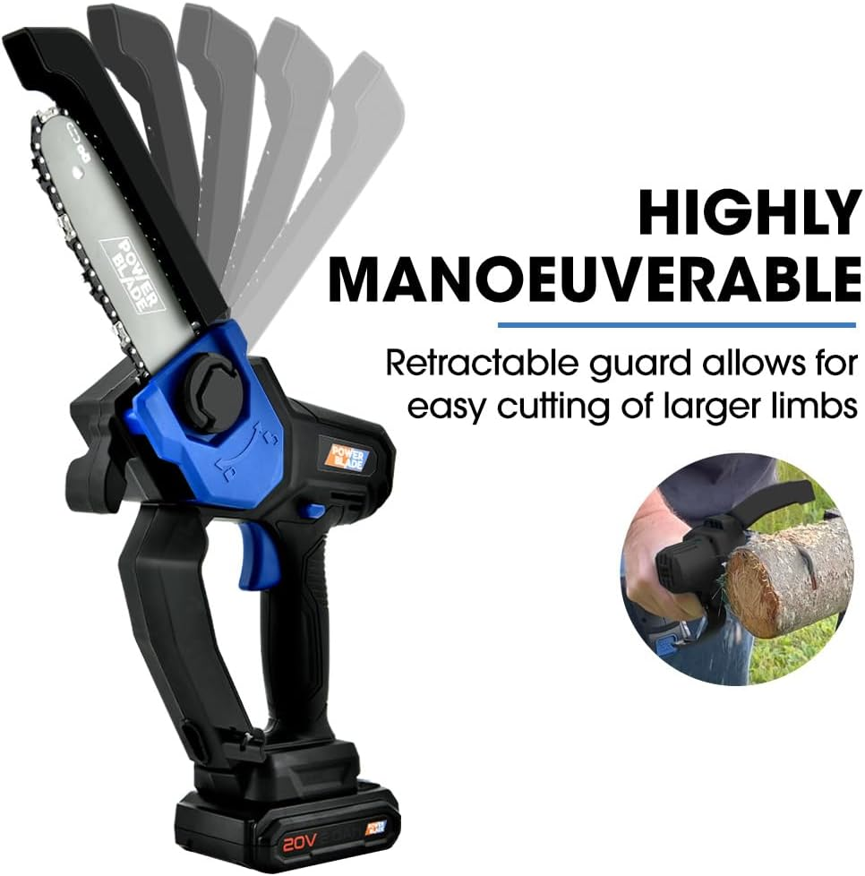 Powerblade SW7 20V Cordless Convertible Mini Chainsaw Pole Saw Kit, Telescopic Electric Tree Pruner with Lithium Battery & Fast Charger image number 4
