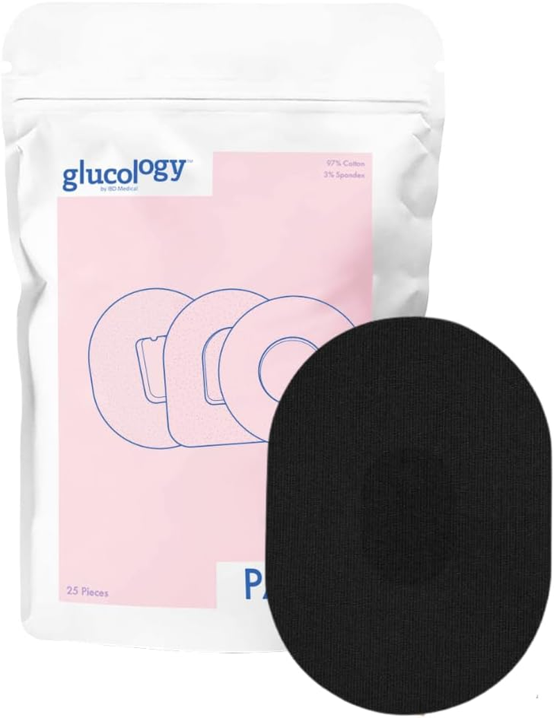 Glucology CGM Patches for Medtronic Guardian/Libre Beige | 25 Pack | Waterproof & Universal Patch