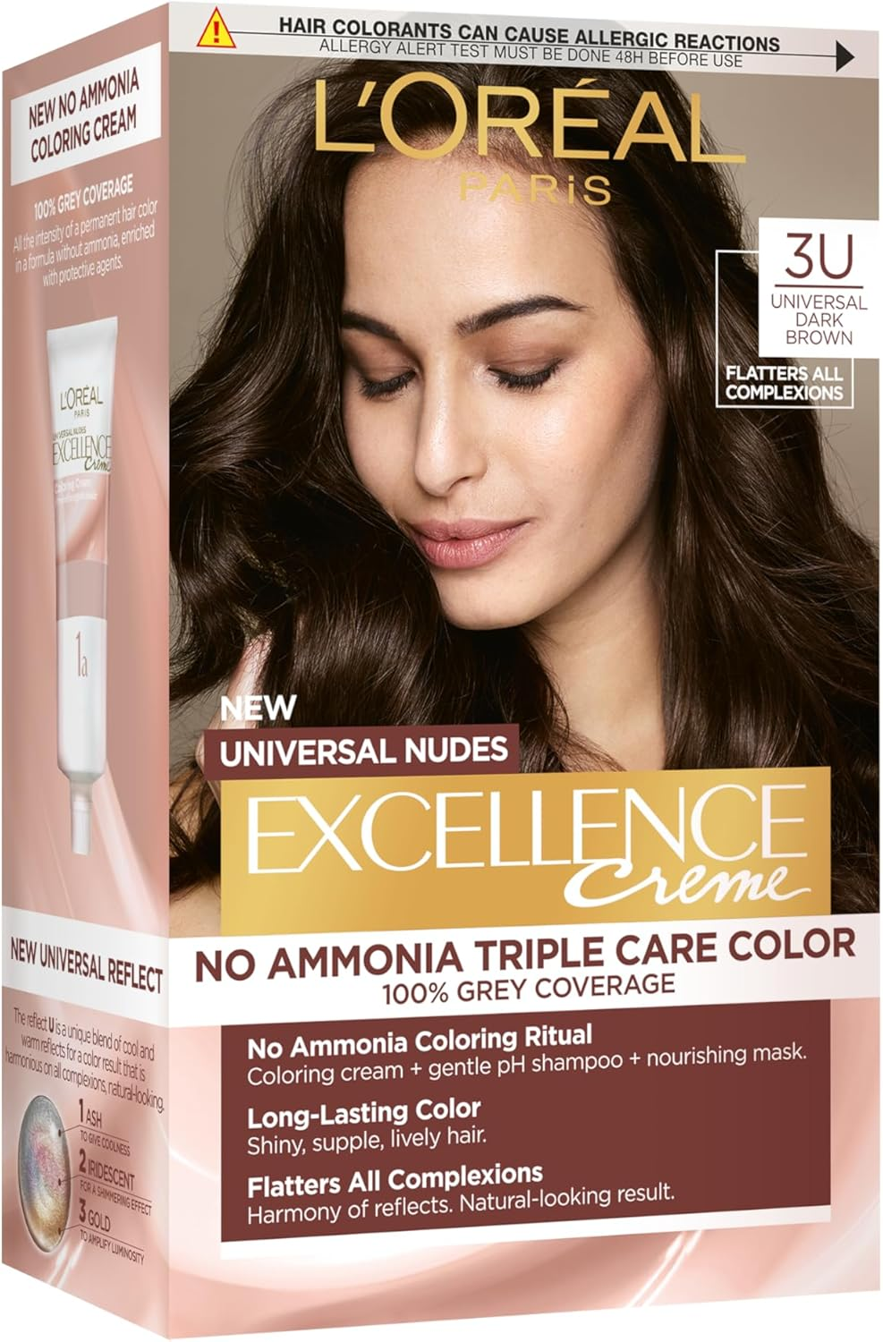 L'Oreal Paris Excellence Creme Nudes 3U Universal Dark Brown image number 6