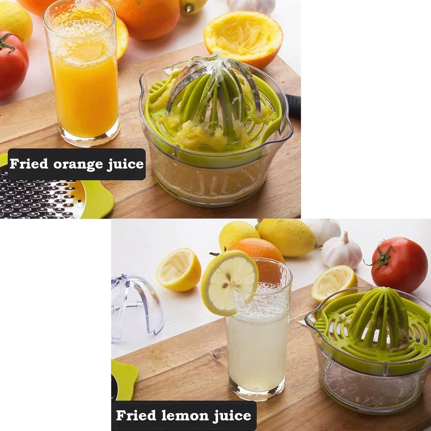 4 in 1 Manual Manual Juicer,1Pc Citrus Lemon Orange Juicer Manual Hand Squeezer with Measuring Cup and Grater,Lemon Orange Hand Juicer Manual Fruit Squeezer,Manual Hand Citrus Lemon Orange Squeezer