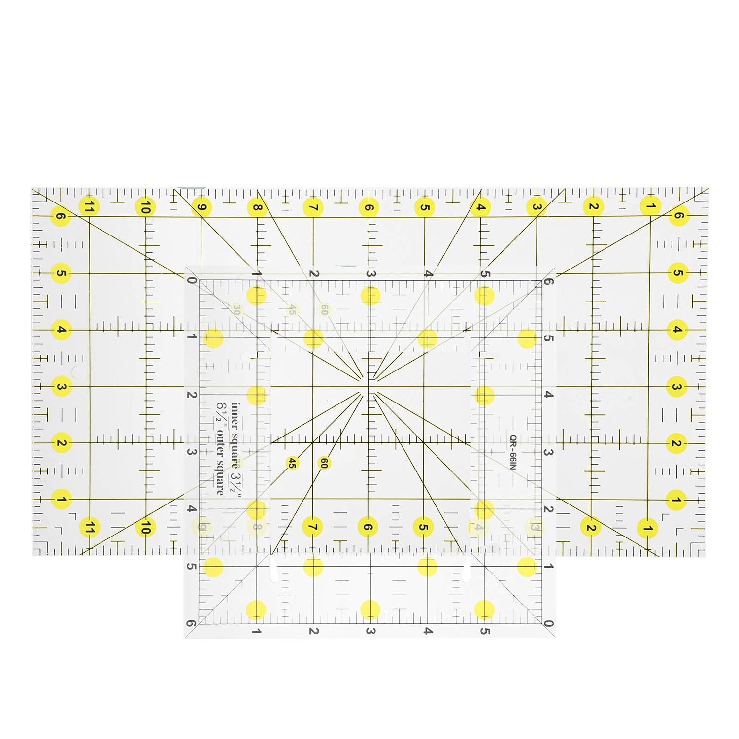 Acrylic Quilting and Sewing Ruler, Rectangular Drawing Measure Tools for Crafts and Cloth Supplies Quilting image number 6