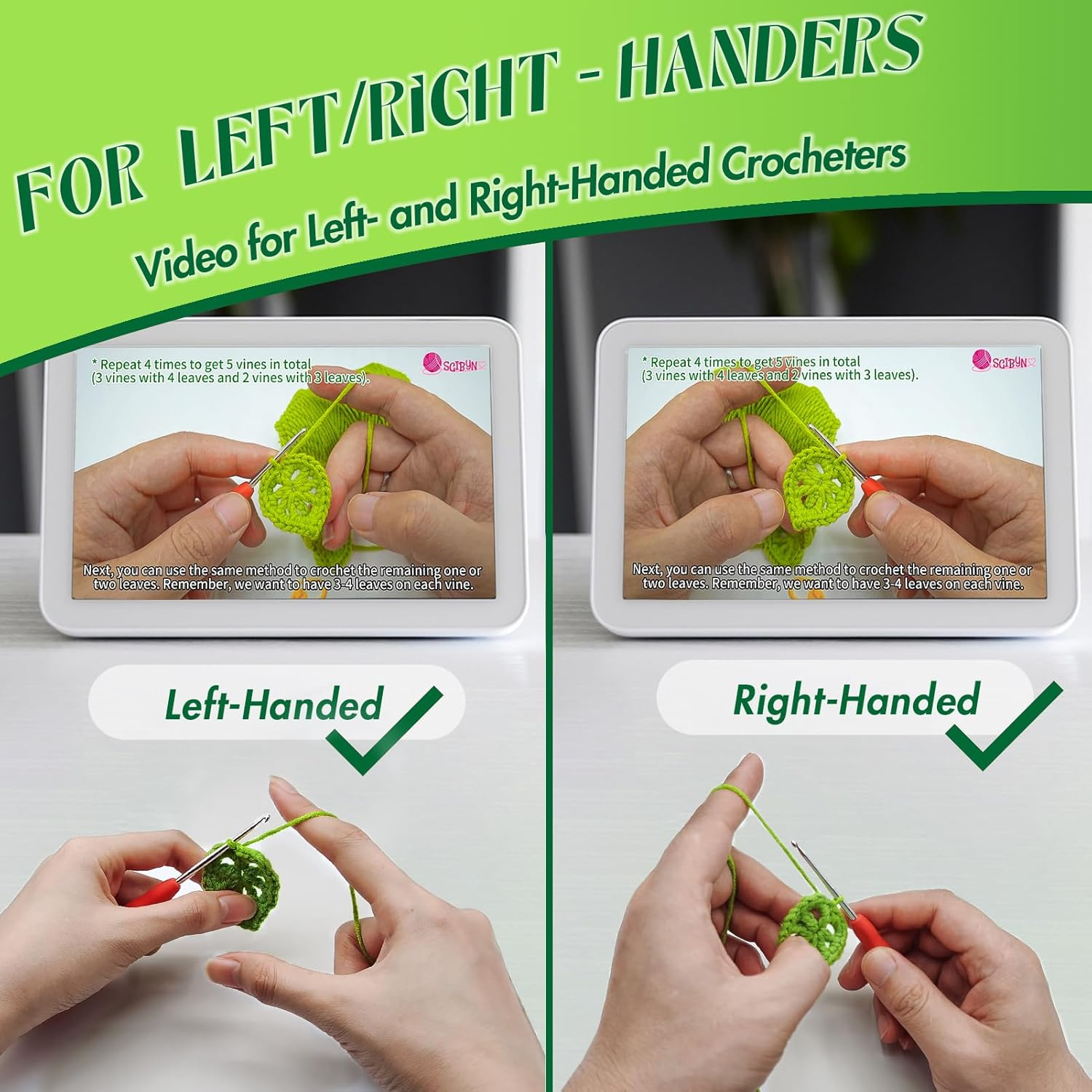 SGIBYN Crochet Kit for Beginners with Step-By-Step Video Tutorials,Beginners Starter Crochet Succulent Plant Kit for Adults,Knitting Kits Learn to Crochet Set (Hanging Plants)