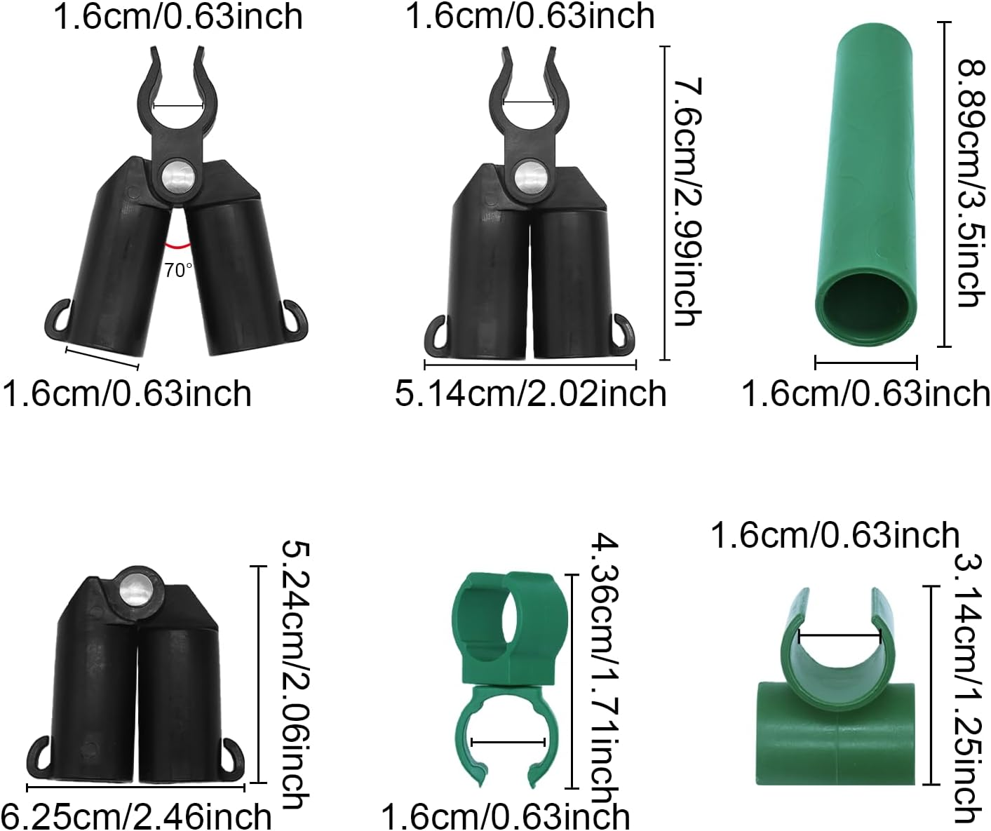 36Pcs Adjustable Plant Trellis Clip Plastic Plant Connector Stakes Garden Plastic Connector Connecting Joint Buckle Clip 16Mm image number 5