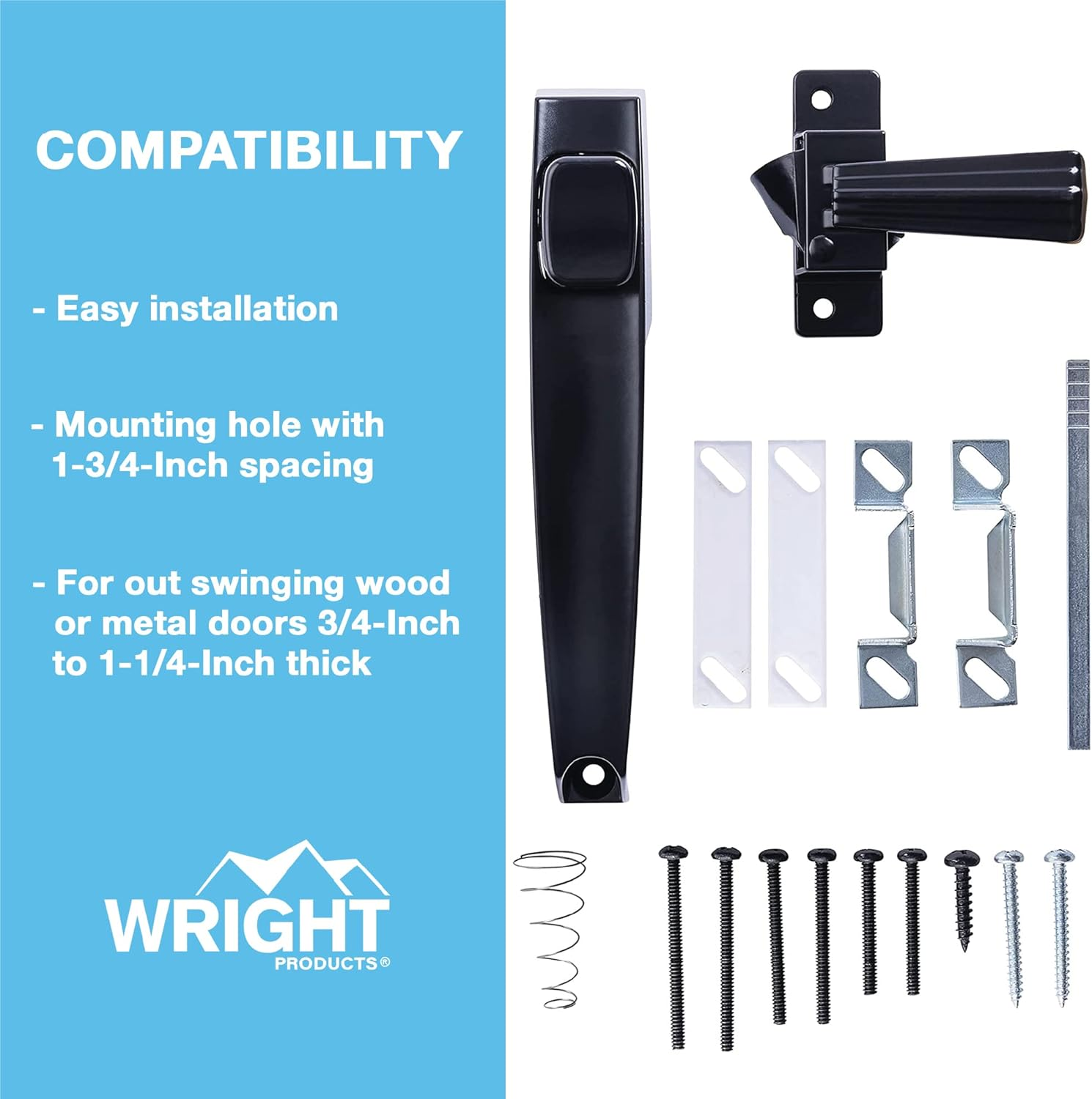 Wright Products V333BL, Black Tie-Down Push Button Handle image number 4