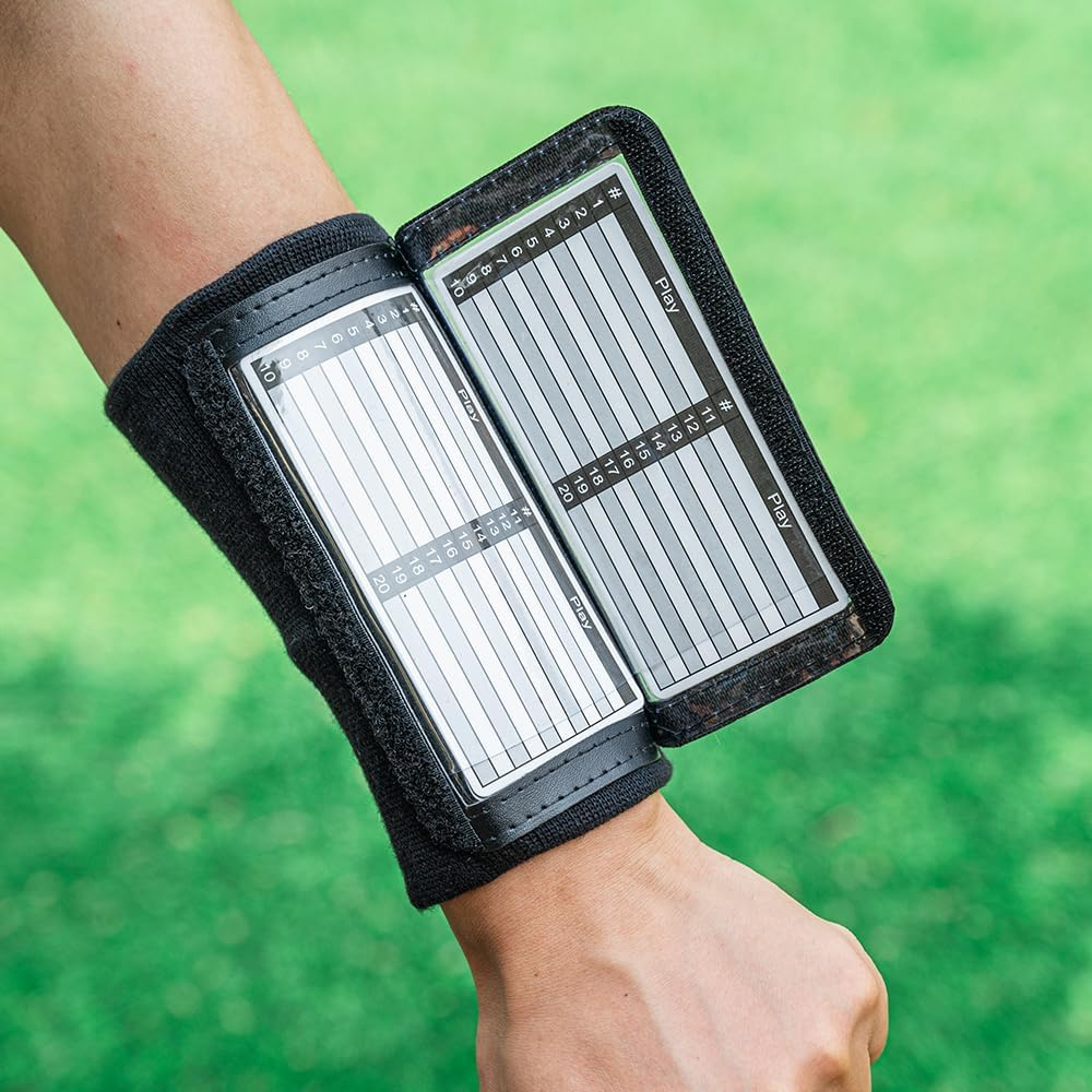 Football Wrist Coach 5 Pack - Playbook QB Wristband with Triple Windows - Great for Flag and Tackle Football image number 2