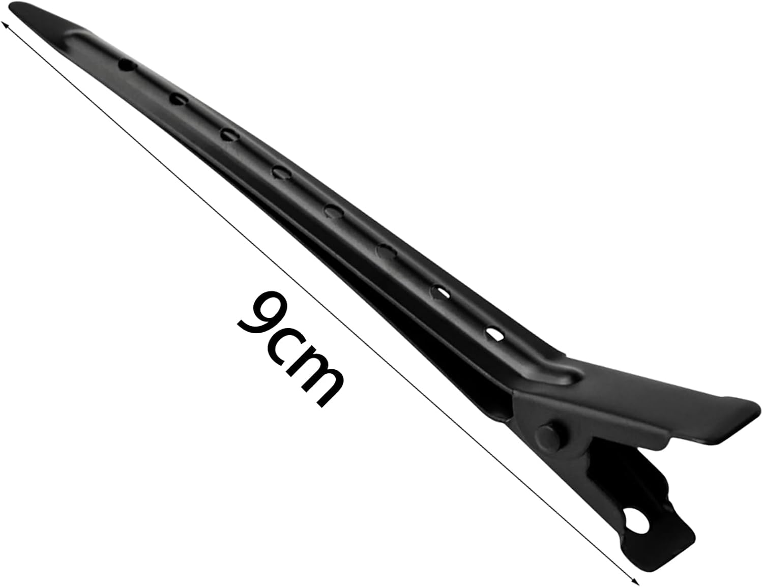 OJIOUI 24 Packs Duck Bill Clips 3.5 Inches Rustproof Metal Alligator Curl Clips with Holes for Hair Styling Haircutting and Makeup (Black, 3.5 Inch/9Cm) image number 6