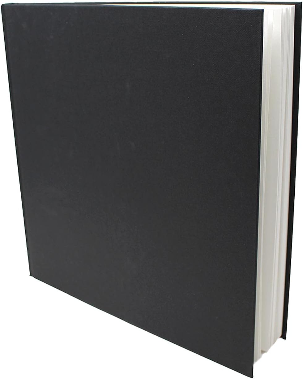 Artway Studio &ndash; Casebound Square Sketchbook &ndash; 285Mm - 92 Sides/46 Pages of 170Gsm Cartridge Paper &ndash; Black Hardback Sketchbook image number 4