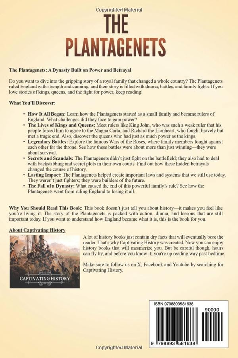 The Plantagenets: a Captivating Guide to the Rise and Fall of the House of Plantagenet