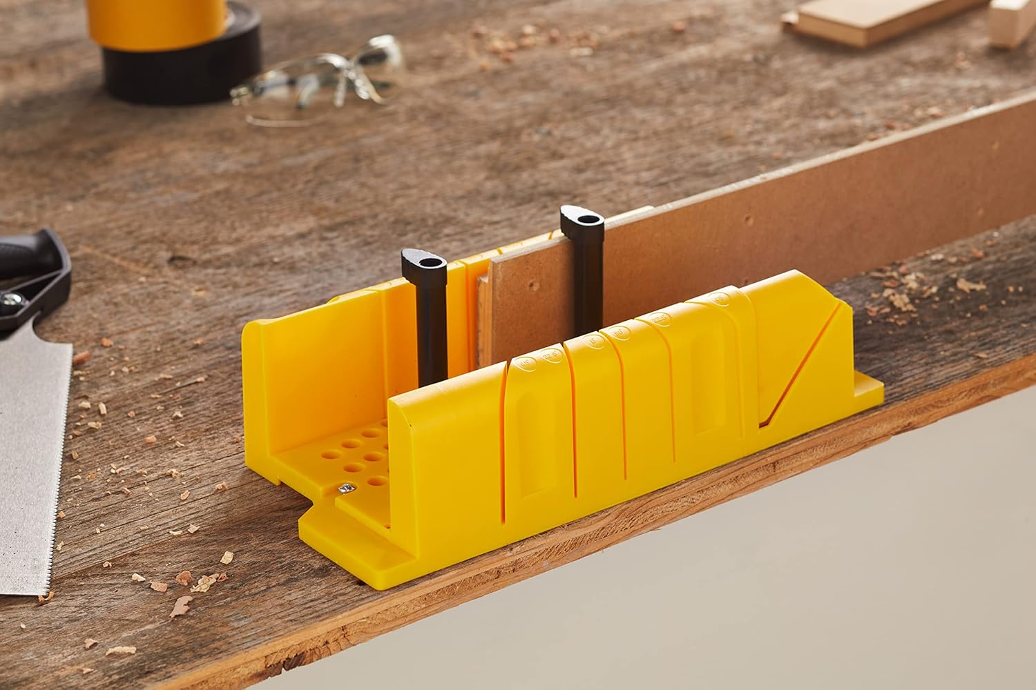 Stanley 1-20-112 Saw Storage Miter Box of Plastic, Black image number 3