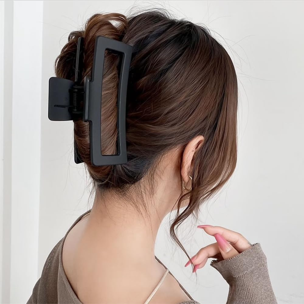 ZSPERKLA Pack of 4 Extra Large Hair Clips, Strong Hold, 13 Cm Plastic Hair Clips for Thick Hair, Non-Slip Matte Hair Jaw Clips, Hair Styling Accessories for Women and Girls image number 1