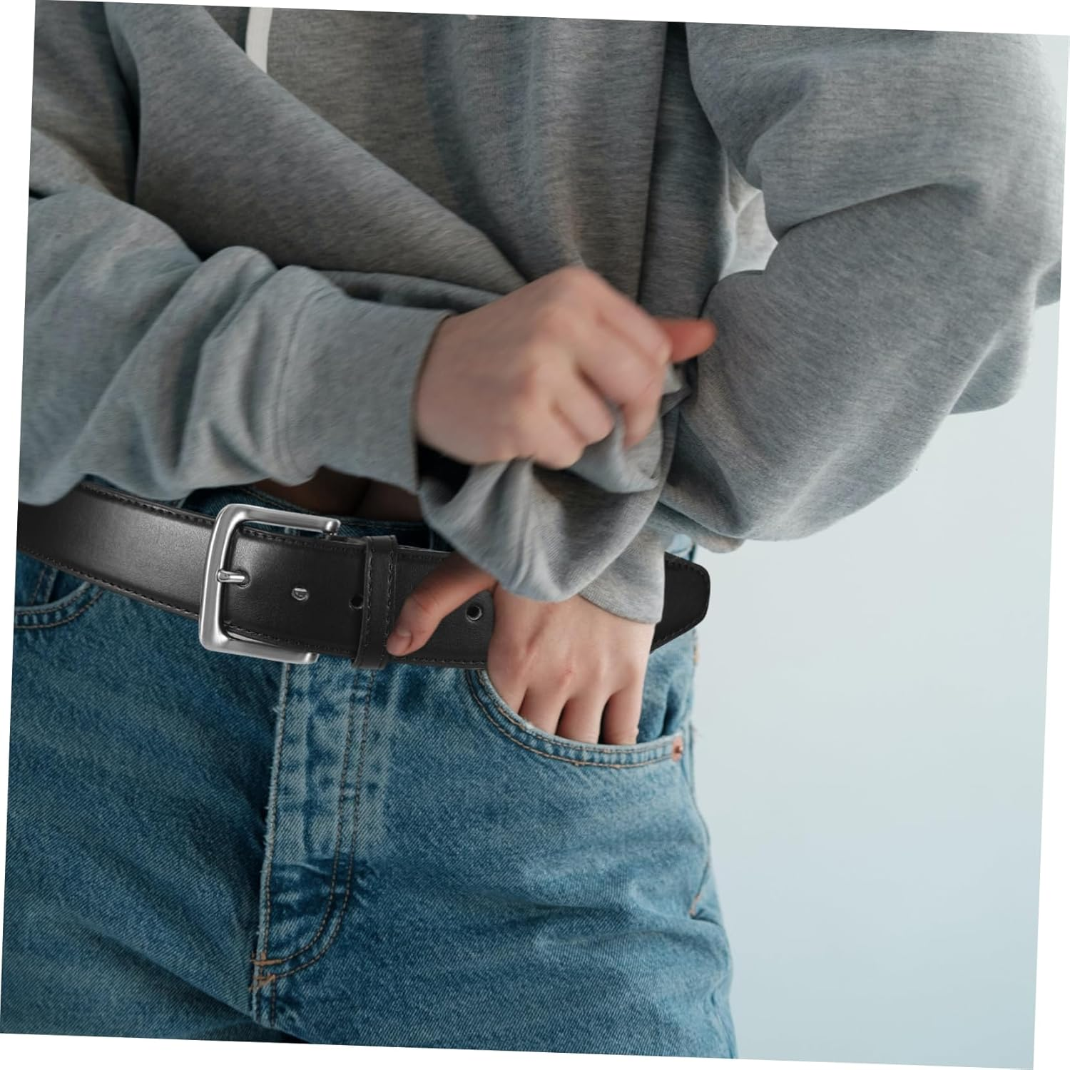 Beaupretty Hidden Money Pocket Travel Belt Brown PU Theft Waist Belt with Zipper Pouch for Secure Storage of Valuables for Travel and Everyday Use image number 3