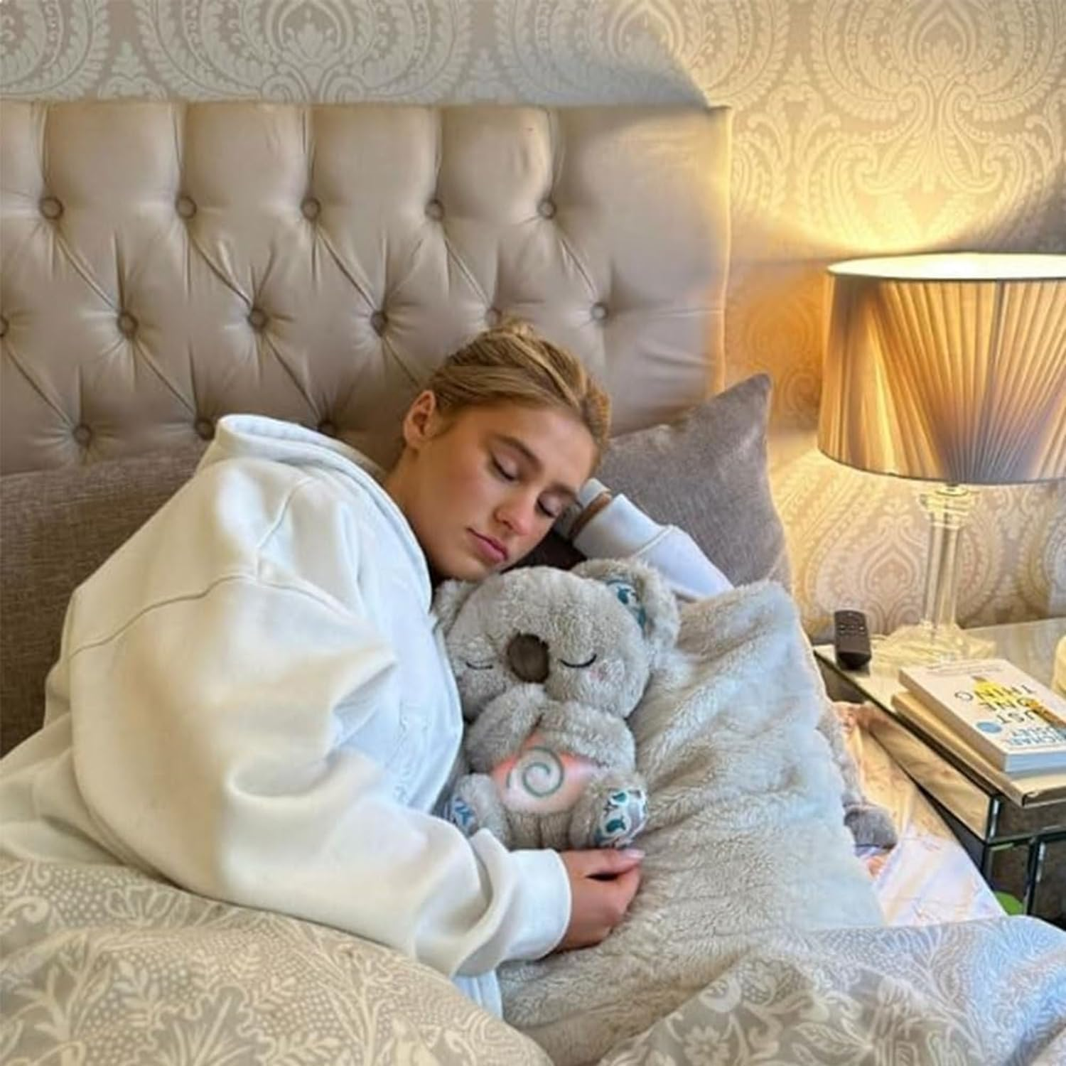 Kukelen Anxietys Relief Koala，Soothing Koala Bear Arrily Calming Otter Breathing Koala Sleep Buddy Calming Otter Plush for Anxiety with Music Lights & Rhythmic Breathing Motion (2 PCS) image number 6