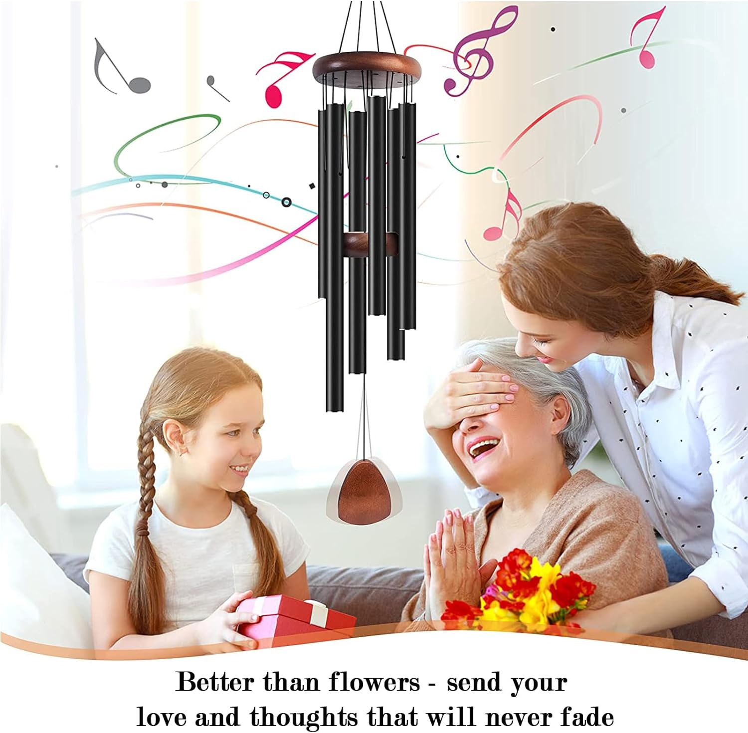 Wind Chimes,Wind Chimes Outdoor,Memorial Wind Chimes,Deep Soothing Melody Wind Chime, Commemorating Gifts Home Outdoor Decor Backyard Decor image number 1