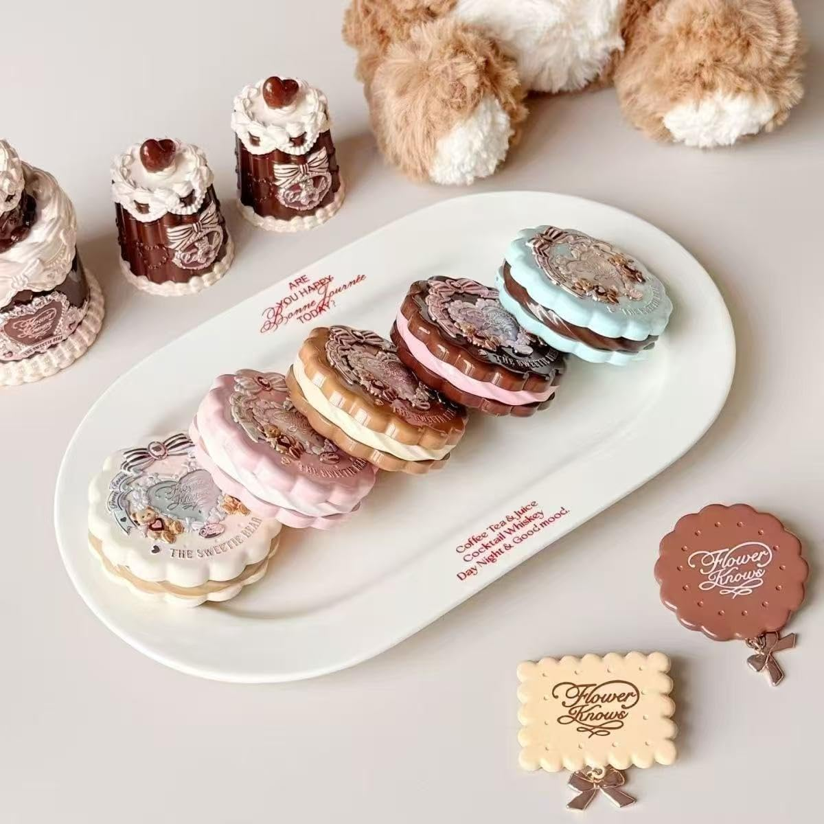 Flower Knows Sweetie Bear Velvet Satin Blush Natural Brightening, Long-Lasting Matte Finish (C03) - C03 image number 4