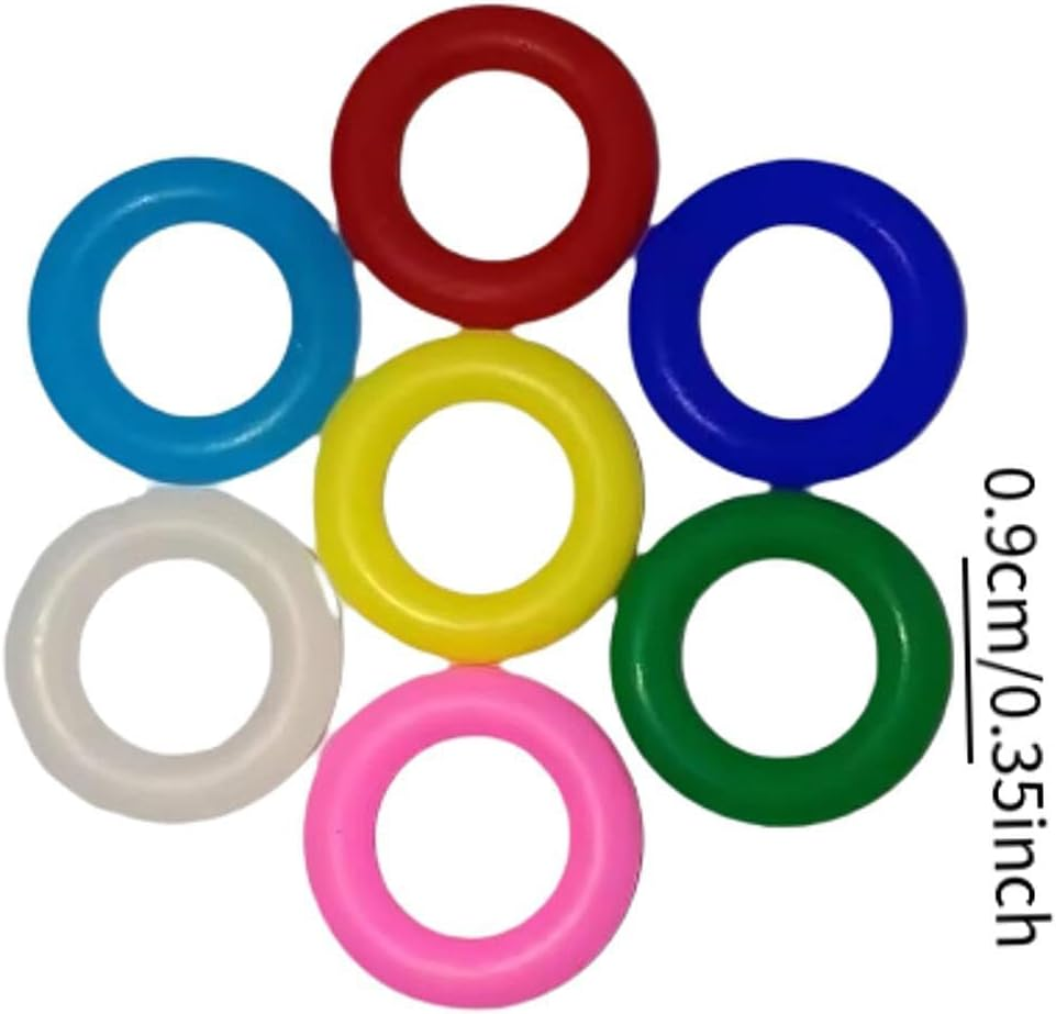 Whtkoph 100 Pcs Bird Leg Rings Foot Bands Rubber Bird Leg Bands Identification Leg Rings for Pigeons Routine Peonies, 9Mm image number 5