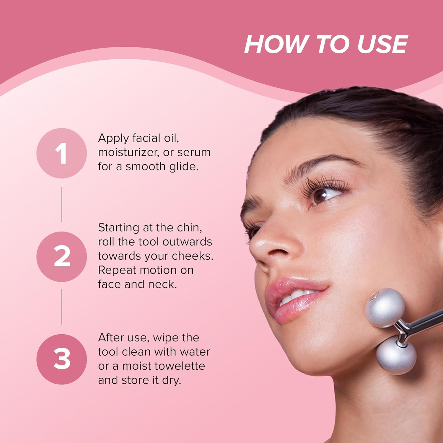 SKIN GYM Face Sculptor Beauty Roller, Stainless Steel Facial Massager for Lifting, Toning, and Sculpting image number 5