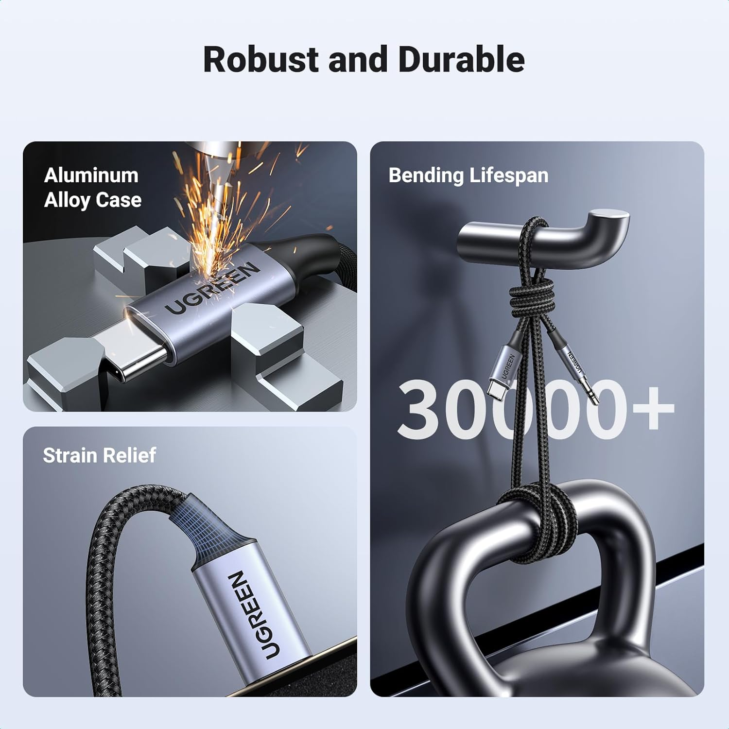 UGREEN USB C to 3.5Mm Audio Cable Adapter Hi-Fi Stereo Type C to Aux Headphone Male Cord Car Auxiliary Cable Compatible with Iphone 16/16 Pro Max, Galaxy S23 Ultra Ipad Pro Air Pixel 7, 1M image number 3