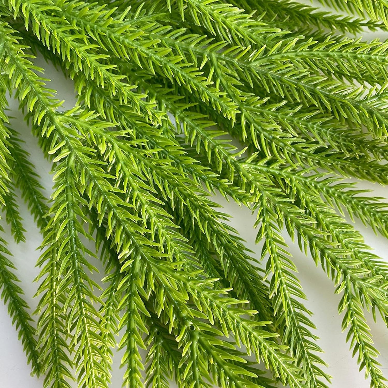 Pine Branches | Christmas Norfolk Pine Branches Artificial Leaves Branches,Artificial Pine Tree Branches for Fireplace, Wall, Table, Corner image number 3