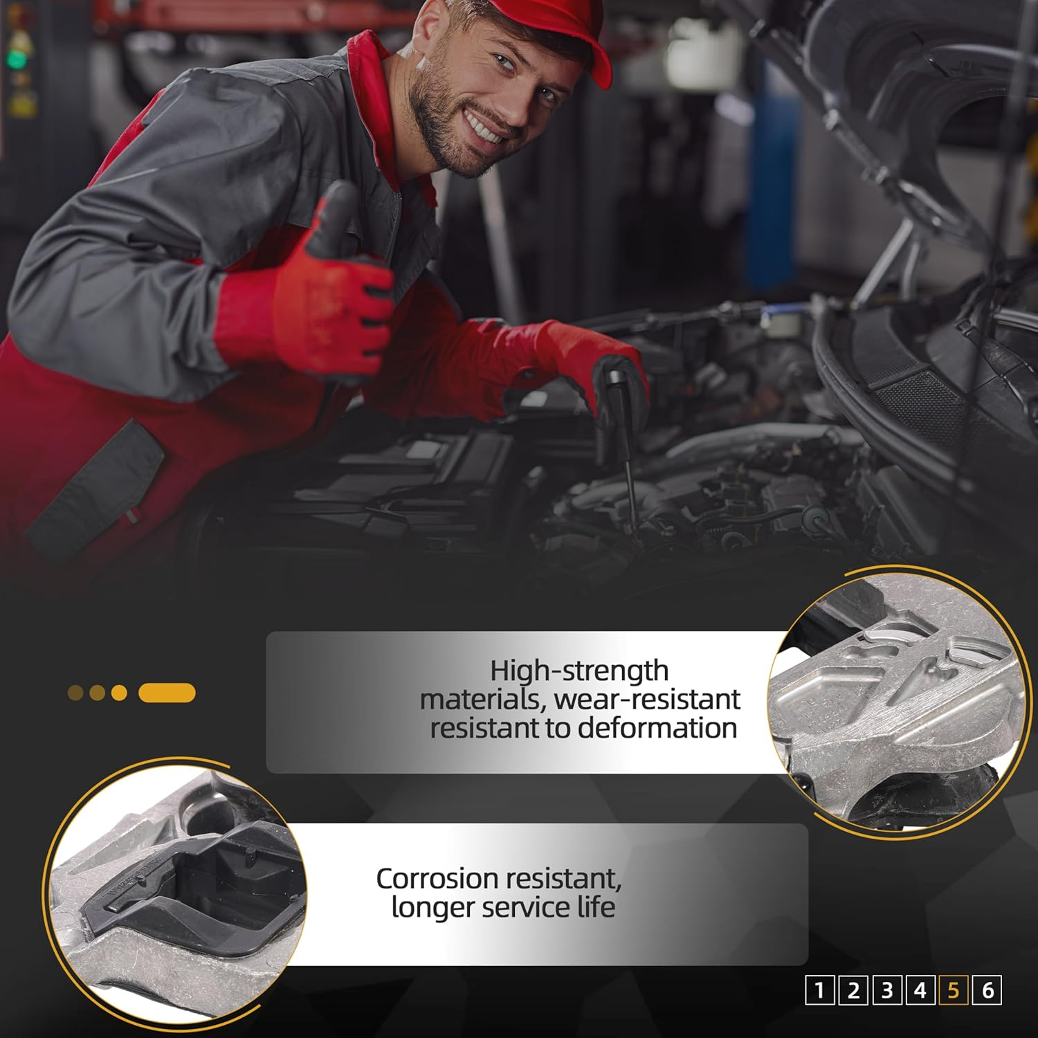 Automatic Transmission Mount Fit for Audi A6 A7 Quattro RS7 2012-2018, Auto Trans Mount Repalcement OE# 4G0399153A, 4M0399153AA, 4G0-399-153-A, 4M0399153Q, 4G0399153S, 4G0399153T image number 5