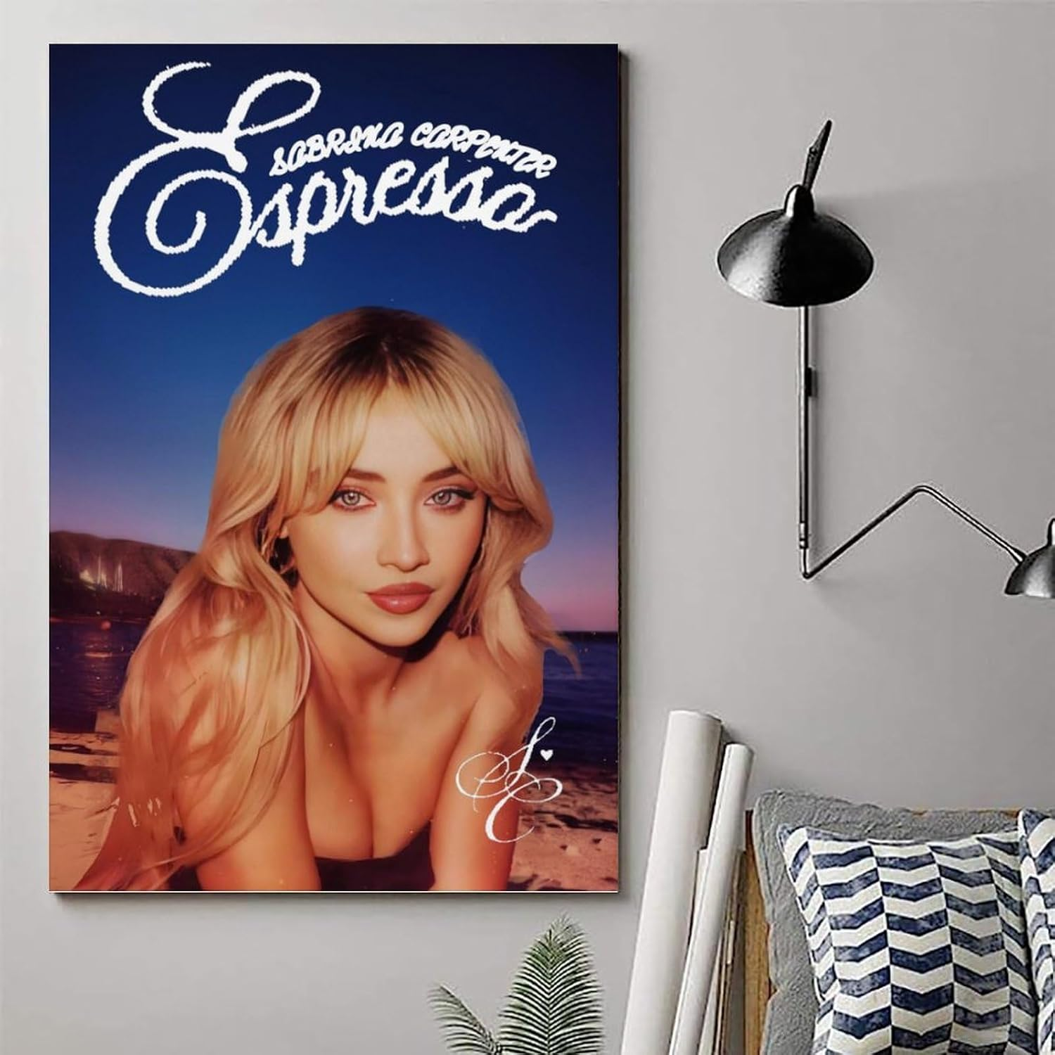 Sabrina Carpenter Poster Canvas Painting Wall Art Picture Home Decor Print for Bedroom Living Room Dorm Study Bar Office 16X24Inch(40X60Cm) Unframe-Style image number 4