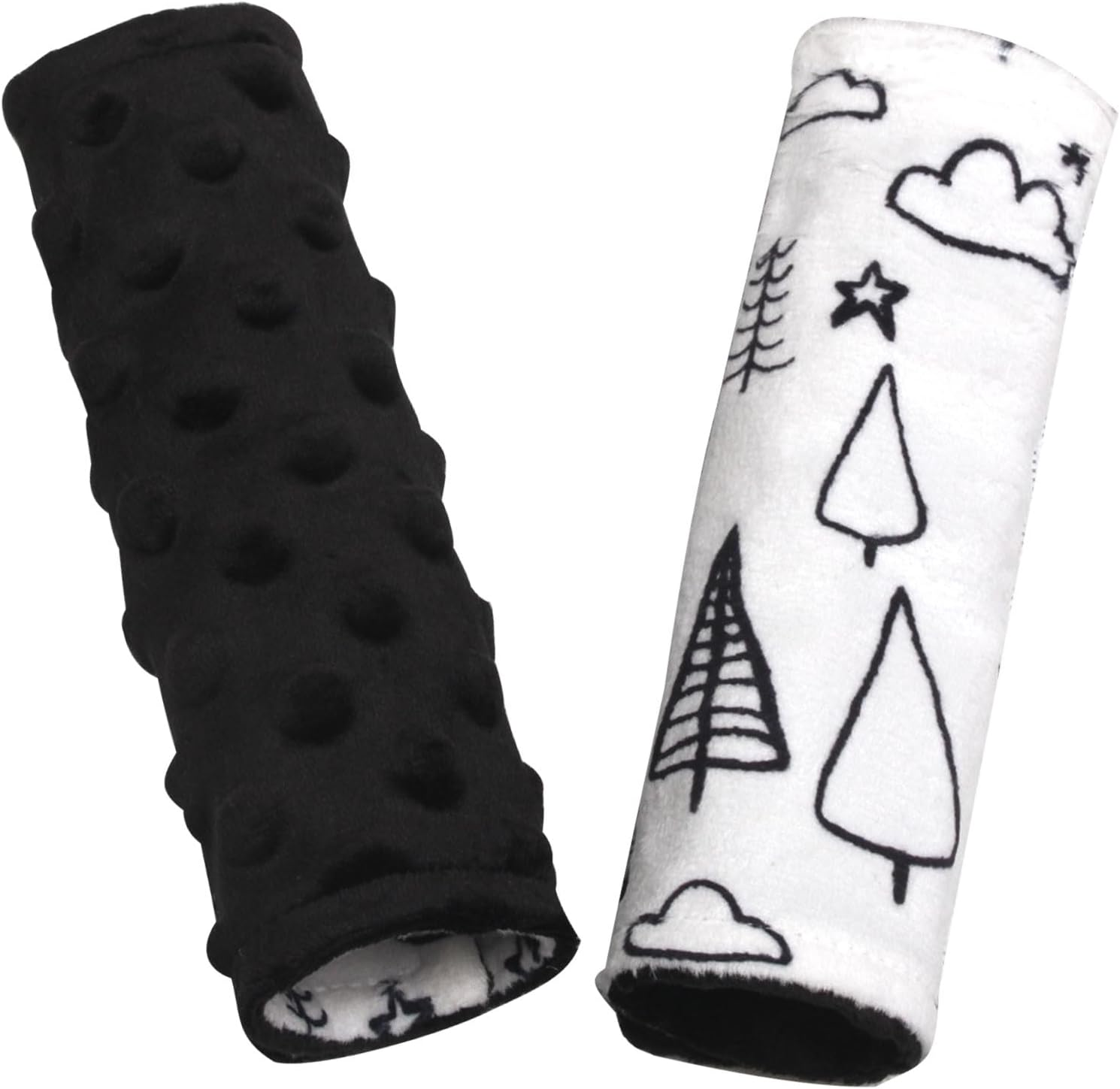 Car Seat Strap Covers for Babies Soft Car Seat Belt Covers, Mink Car Seat Straps Shoulder Pads for Boys and Girls, Grey