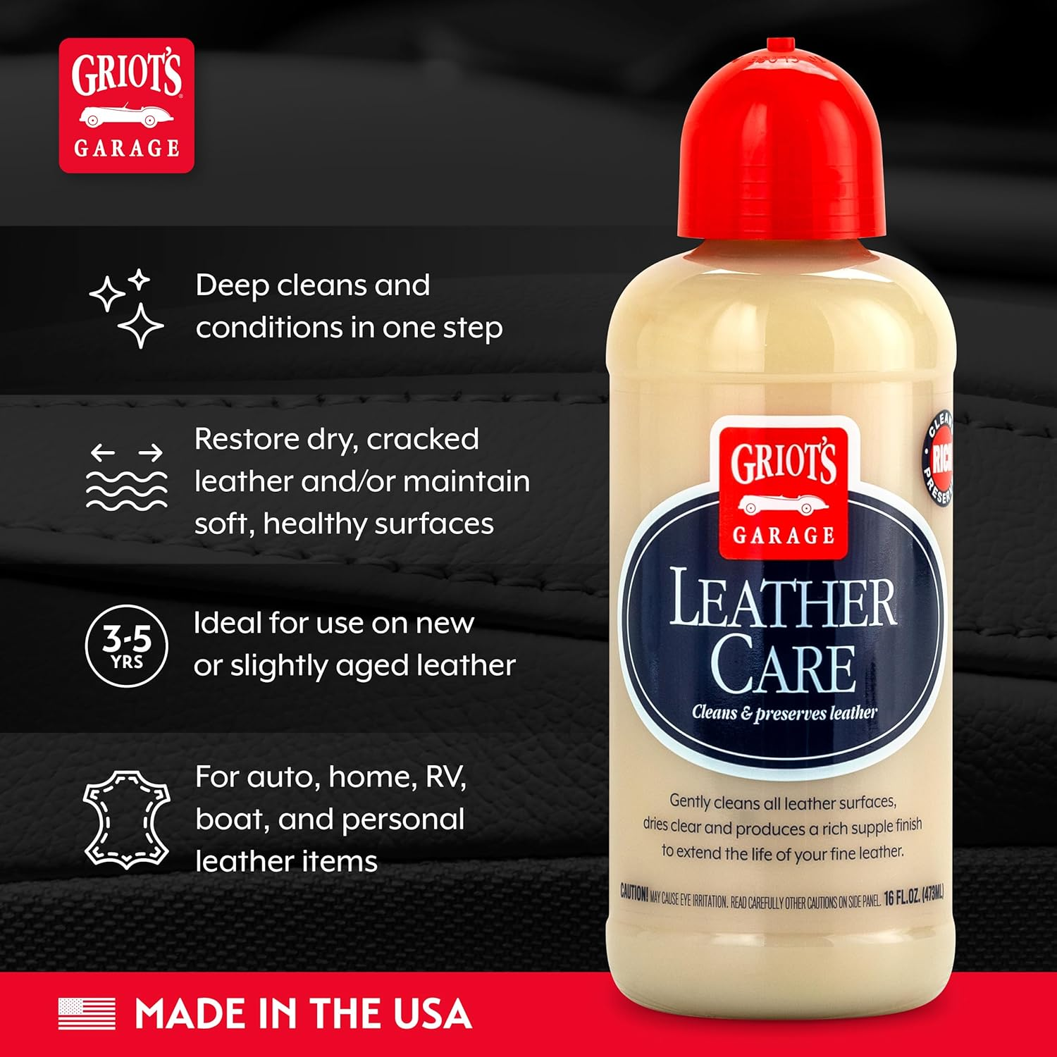 Griot'S Garage 11142 Leather Care - 16 Oz. image number 1