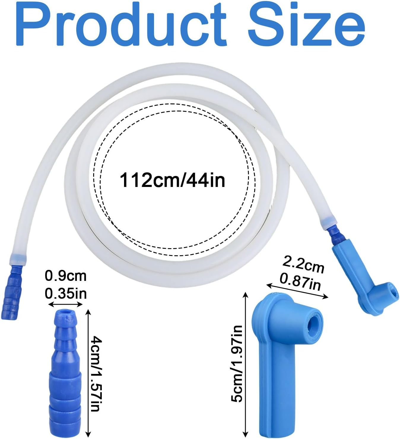 Brake Fluid Bleeder Hose, 1.2M/3.93Ft Motorcycle Brake Bleeding Hose Oil Fluid Extractor with Adapter Universal Braking System Repair Accessories for Car Motorcycle image number 5