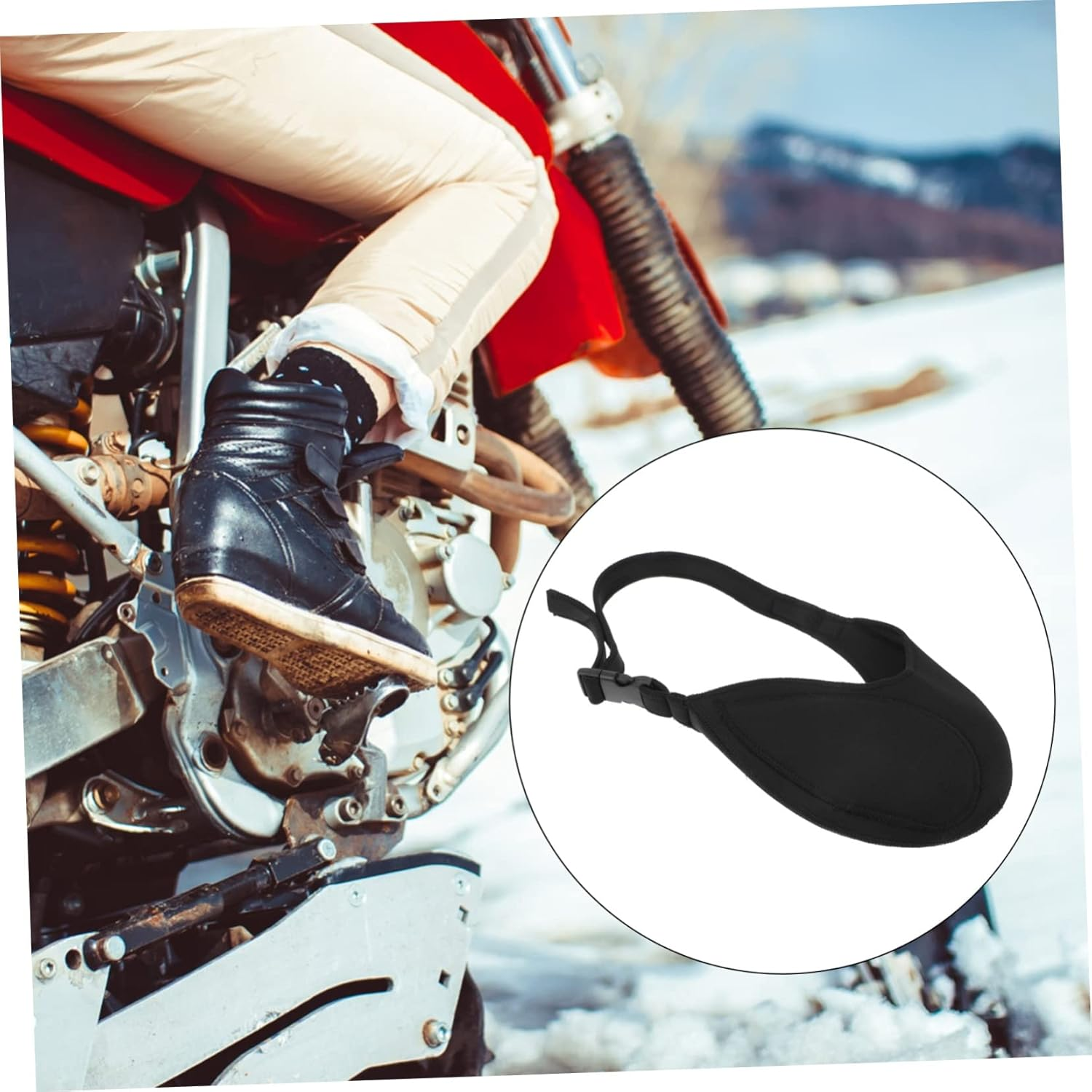 Ciieeo Motorcycle Shoe Cover Protector for Bike Riding Half Shoe Cover Elastic Band Fit Material image number 4