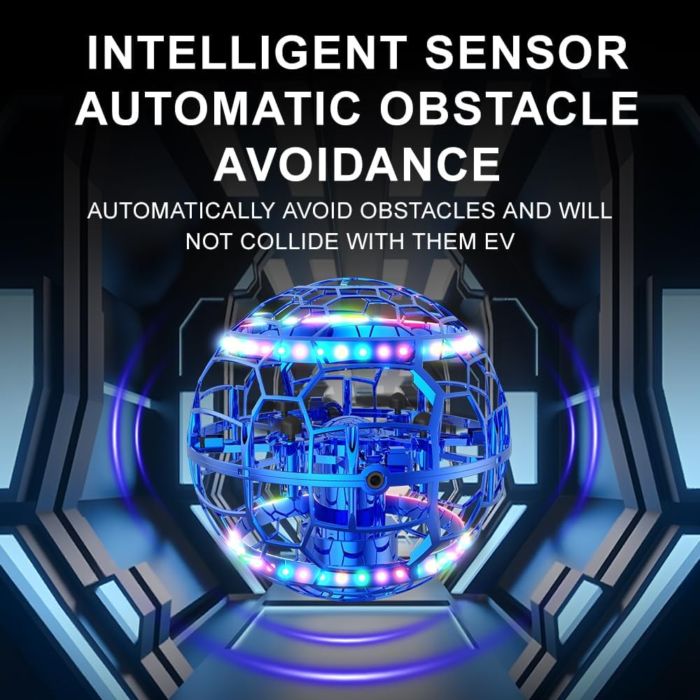 2025 Flying Orb Ball Toy, Cosmic Globe Boomerang Mini Drone for Kids, Hand Drone Orbit, Cool Toys for 6 7 8 9 10+ Year Old Boys Girls Teens Outdoor Toys - Blue image number 6