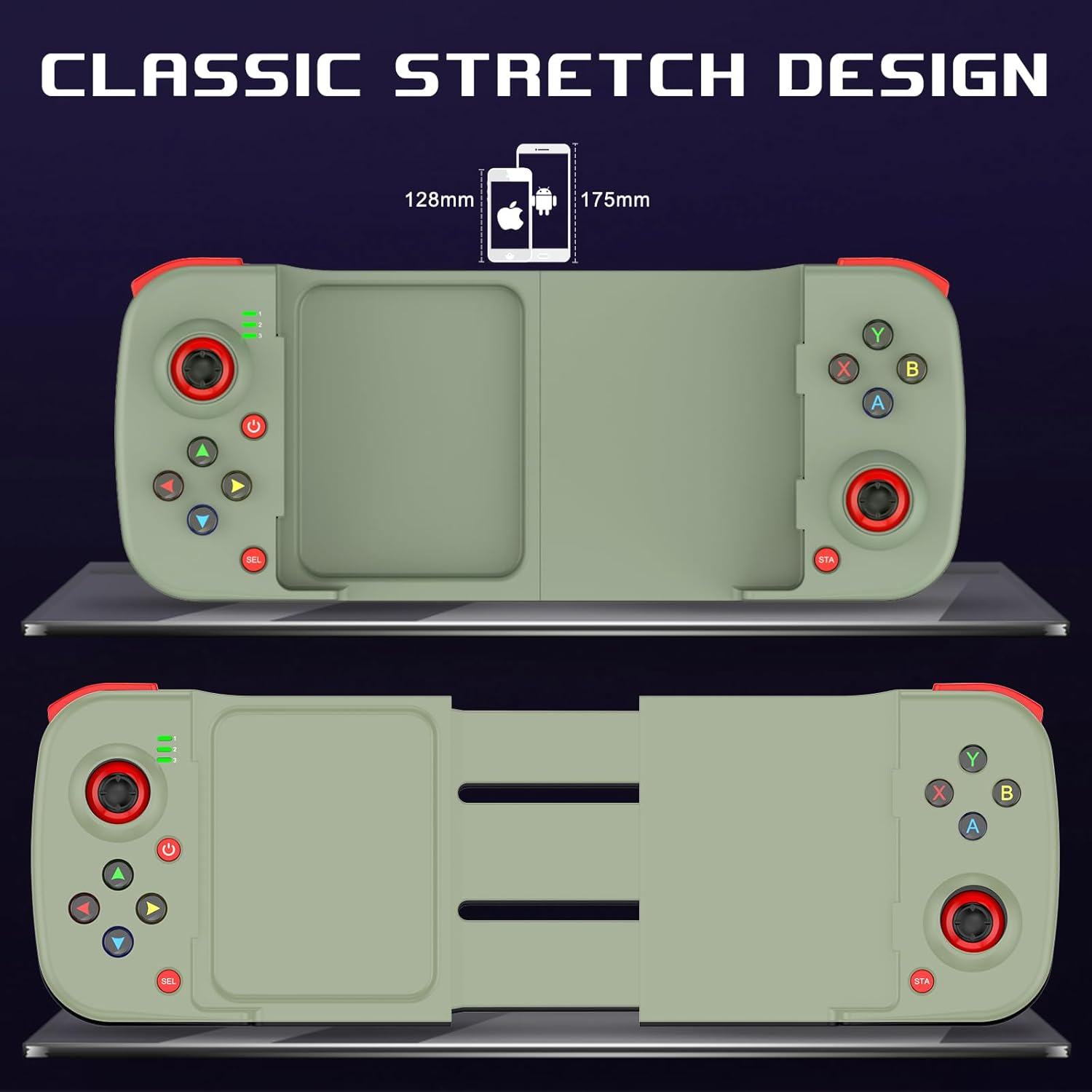 Megadream Mobile Game Controller Gamepad for Iphone Ios Android PC: Works with Iphone 17/16/15/14/13/12/11, Ipad, Samsung Galaxy, TCL, Tablet, Call of Duty, Minecraft - Directly Play (Green) - Green image number 4