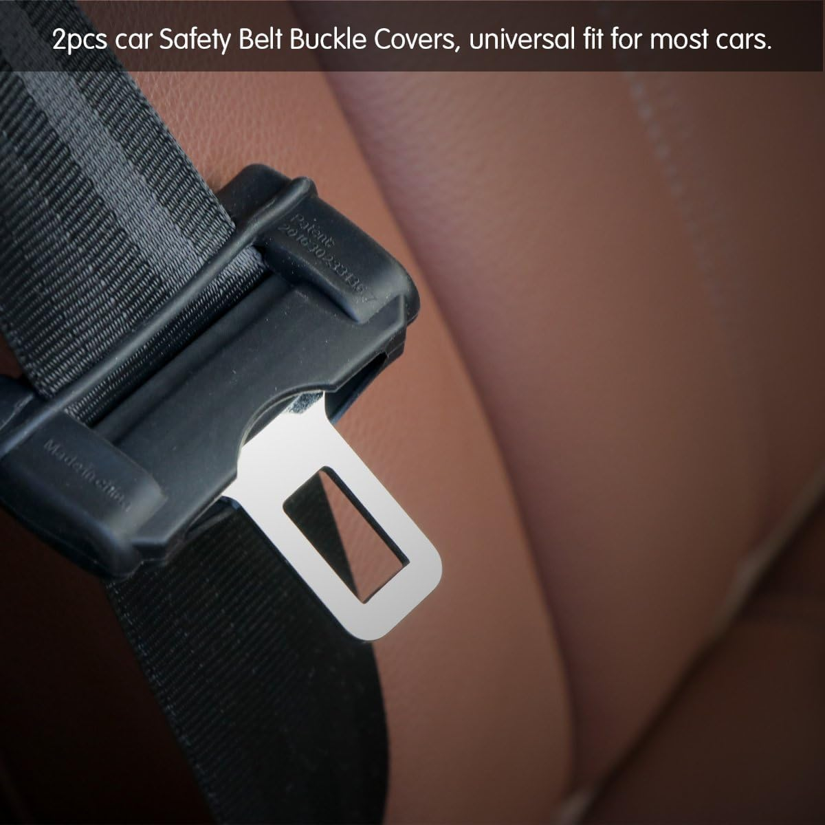 Car Safety Belt Buckle Covers, 2PCS Universal Seat Belt Clips Cover, Anti-Scratch Silicon Seat Belt Buckle Protector, Car Interior Accessories image number 6