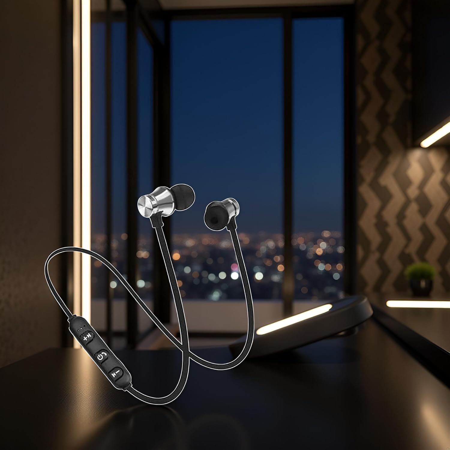 Opemg Black Earphone In-Ear Stereo Headset Earphone Wireless Bluetooth Headphone Earbud Headphones Accessories,Earbud and In-Ear Headphones image number 4