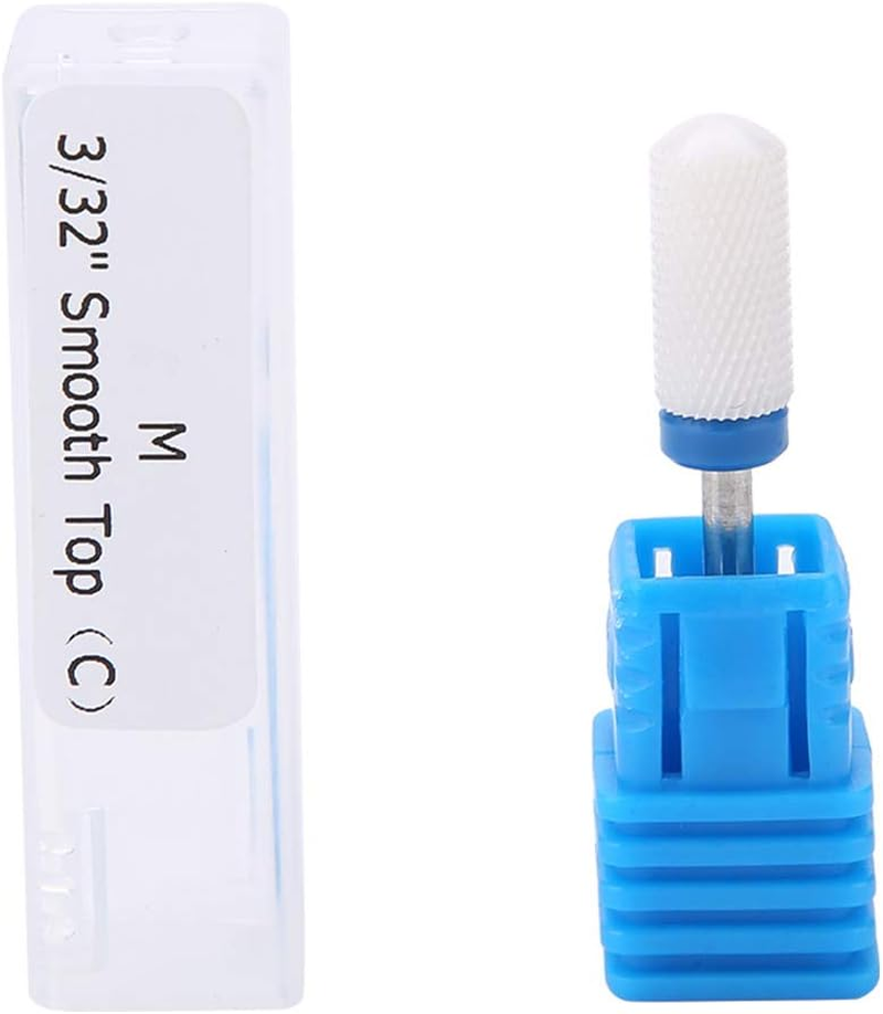 Nail Drill Bits, 5 Type Ceramic Nail Drill Bits Nail Grinding Head Display Stand Nail Art Tools for Manicure Drills Machine (Fire Arrow M)