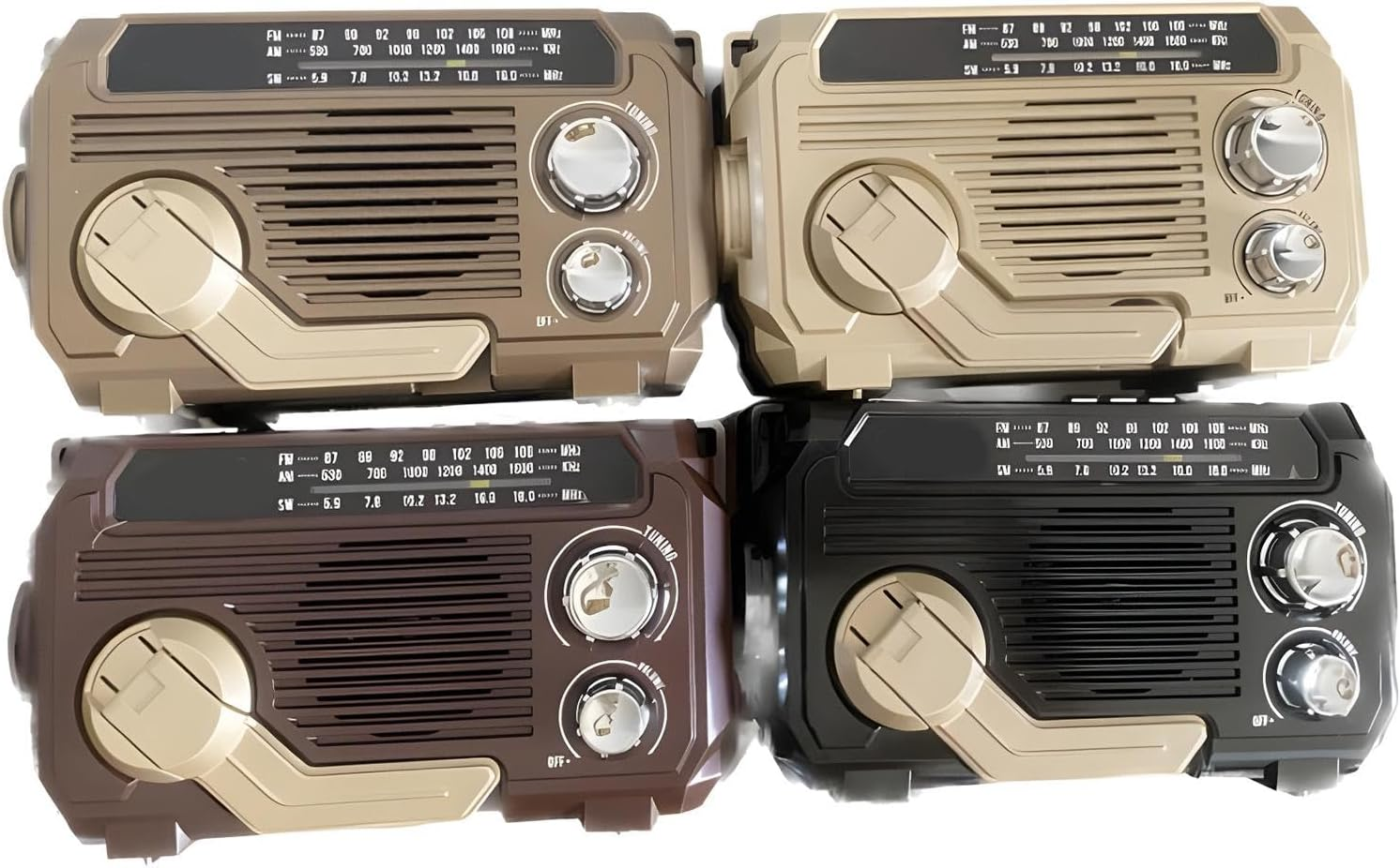 Hand and Solar Radio - Portable Radio Flashlight,Wireless AM/FM/SW Radio, 3 Way Charging Battery Operated Radio Survival Gadget for Indoor Outdoor image number 2