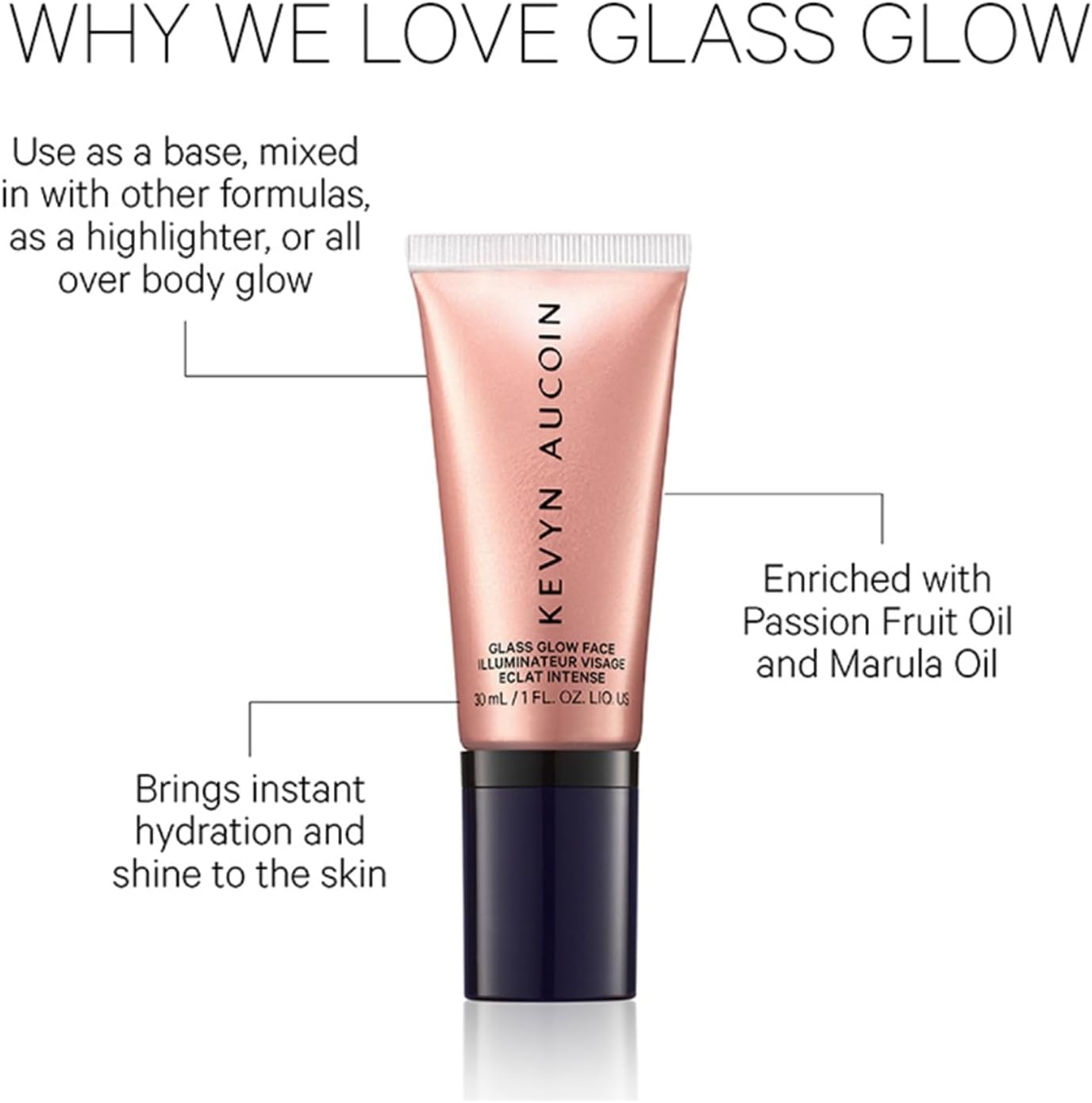 Kevyn Aucoin Glass Glow Face Highlighter - Prism Rose, 30 Ml image number 1