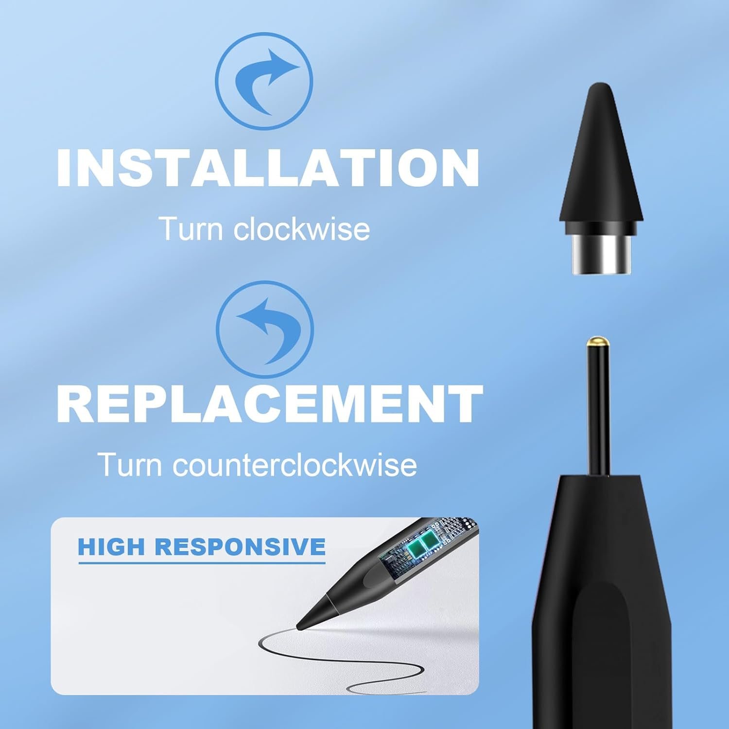 EFAITHFIX Stylus Pen for Ipad Universal Touch Screens Pencil Compatible with Iphone/Ipad Pro/Mini/Air/Android/Microsoft/Surface All Touch Screen, Writing Drawing (Stylus Pen for Universal Screen) image number 2