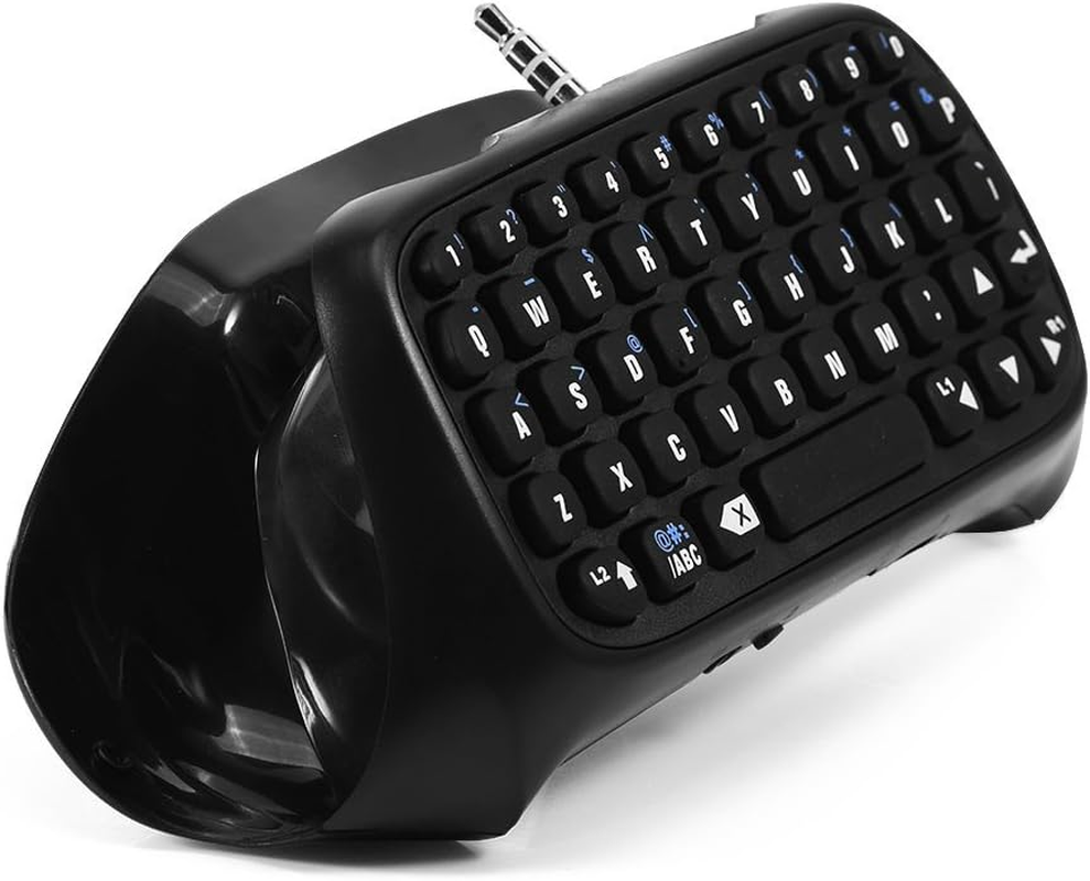 Bluetooth Wireless Mini Keyboard Gadget Compatible with PS4 Controller Wireless Bluetooth Chat Pad with Voice Chat Speaker for PS4 Controller image number 1