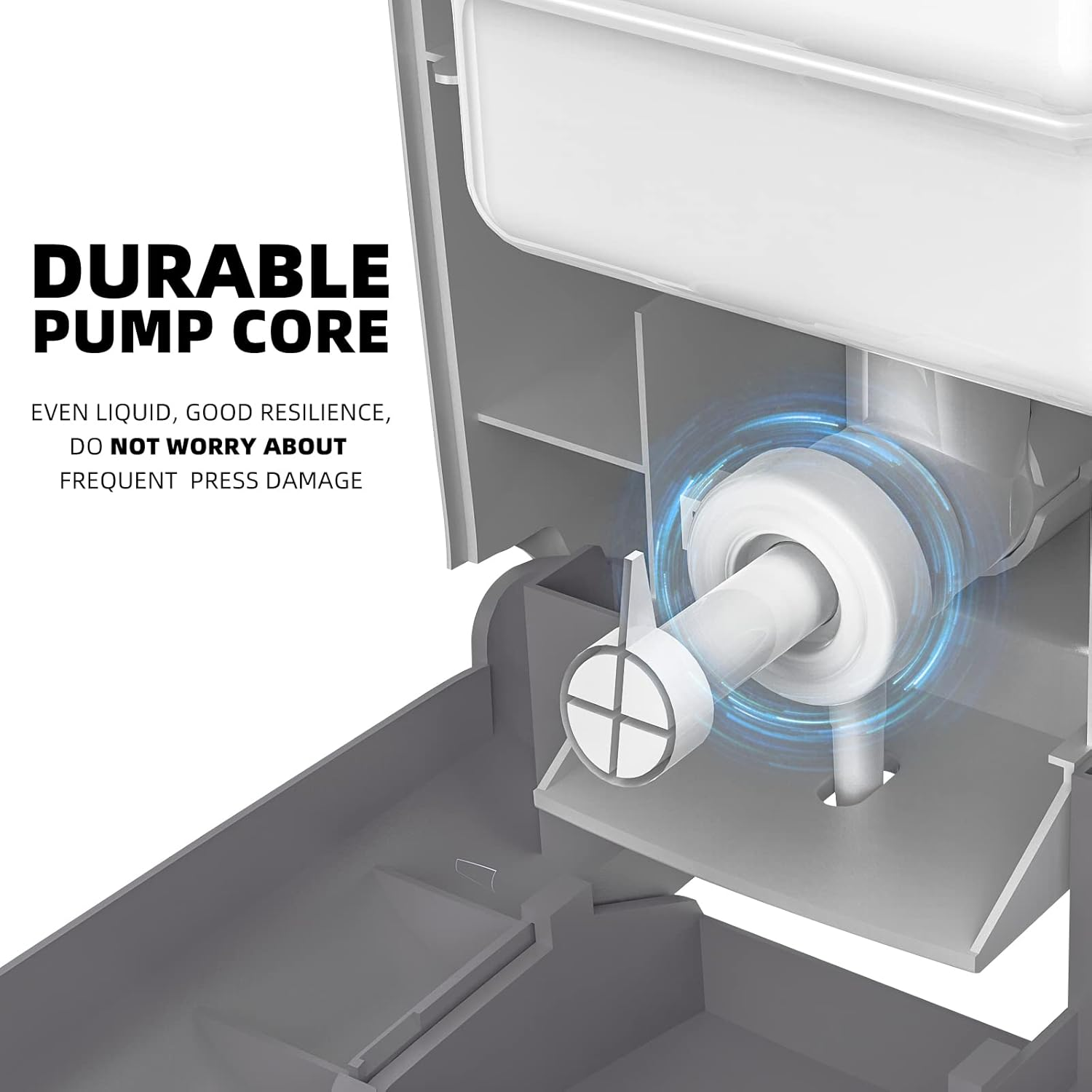 PLUSSEN Soap Dispenser Wall Mount Adhesive Commercial 800Ml No Drill Hand Sanitizer Dispenser Silver image number 2