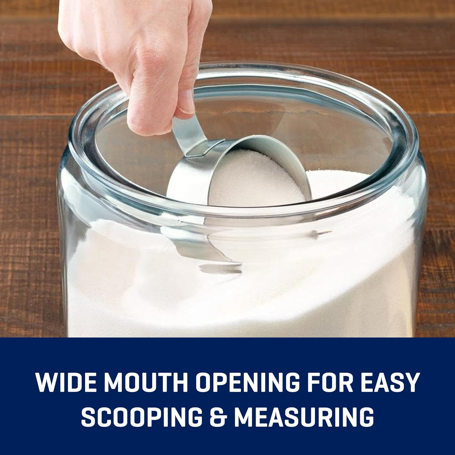 Anchor Hocking Heritage Hill Glass Storage Jar with Lid, Clear &ndash; Durable Reusable Glass Canister for Food, Pantry, or Countertop Storage &ndash; Classic Design &ndash; Dishwasher Safe, 0.5-Gallon Capacity image number 5