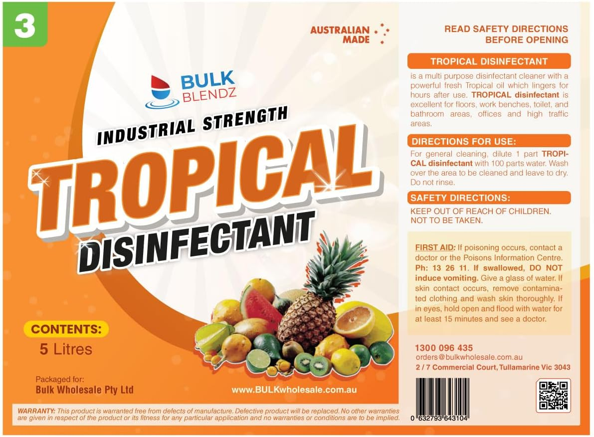 Bulk Blendz Concentrated Industrial Strength Bubble Gum Disinfectant 5 Litre