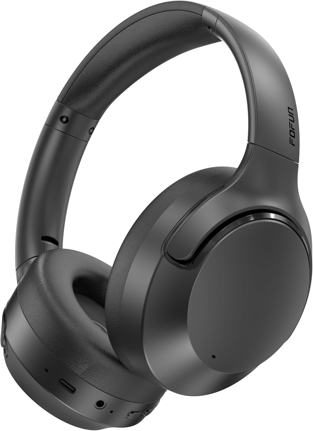 Noise Cancelling Headphones, 65H Bluetooth Headphones Custom EQ via App Headphones Wireless with Mic, Bluetooth 6.0 Detachable Cat Ears Foldable Headsets for Commuting Travel Work Home (Black) image number 3