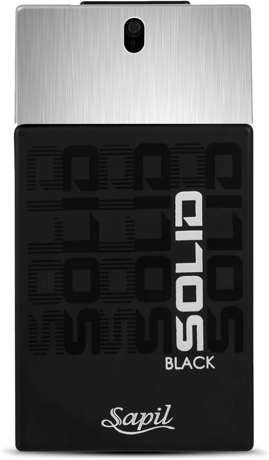 Sapil Solid Black - EDT Spray for Men - Powerful and Exotic Eau De Toilette - Long Lasting and Addictive Cologne - Opens with Citrus Notes - Perfect for Date Night or Evening Out - 3.4 Oz image number 6