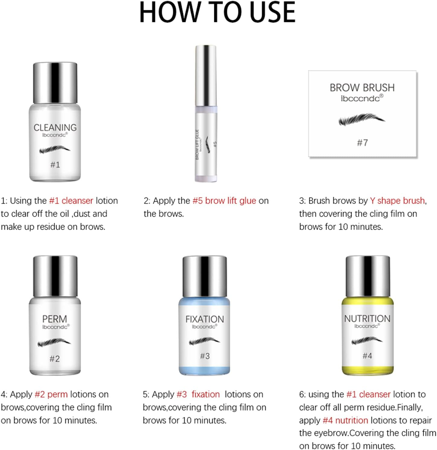 Brow Lamination Kit, Eyebrow Lamination Kit, Eyebrow Tint, DIY 3D Eyebrow Lift Set, 6 Weeks Long Lasting, Semi-Permanent Brow Perm Kit Suitable for Home DIY & Salon Use - Vegan, Cruelty-Free - 2 image number 4